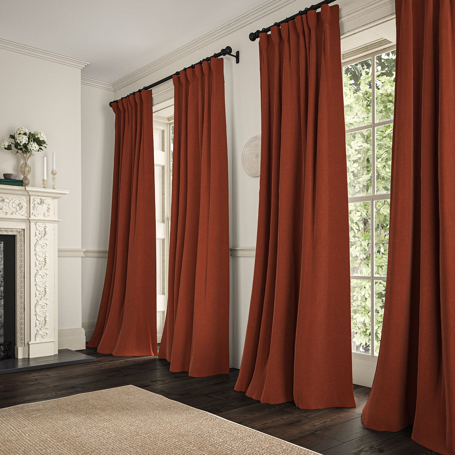 Linwood Romney Brick FR Made to Measure Curtains
