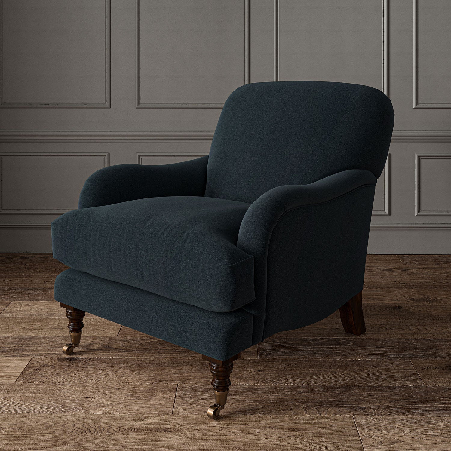 Linwood Romney Dark Navy FR Made to Measure Curtains