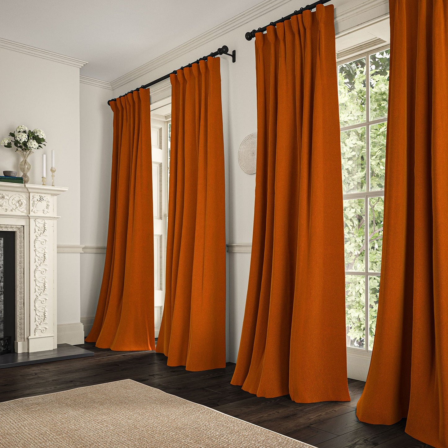 Linwood Romney Flame FR Made to Measure Curtains
