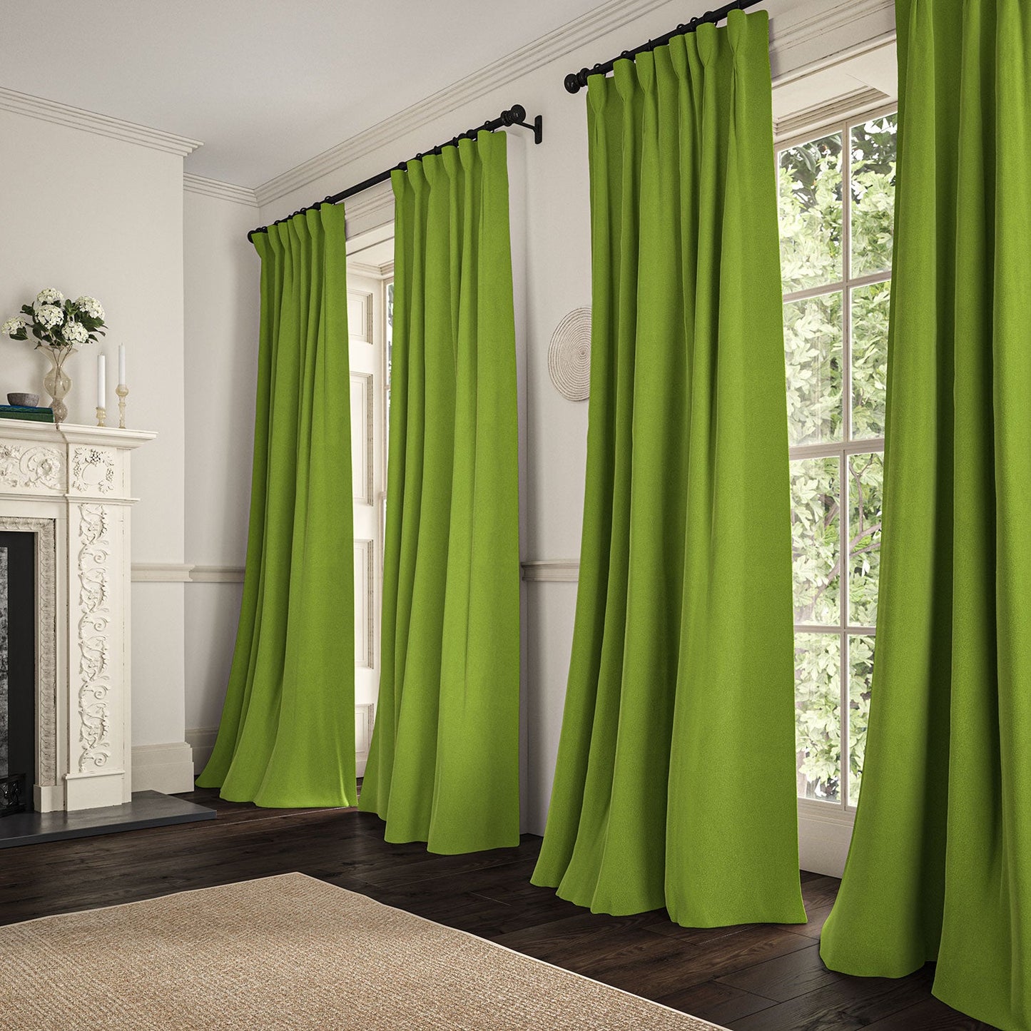 Linwood Romney Grass FR Made to Measure Curtains
