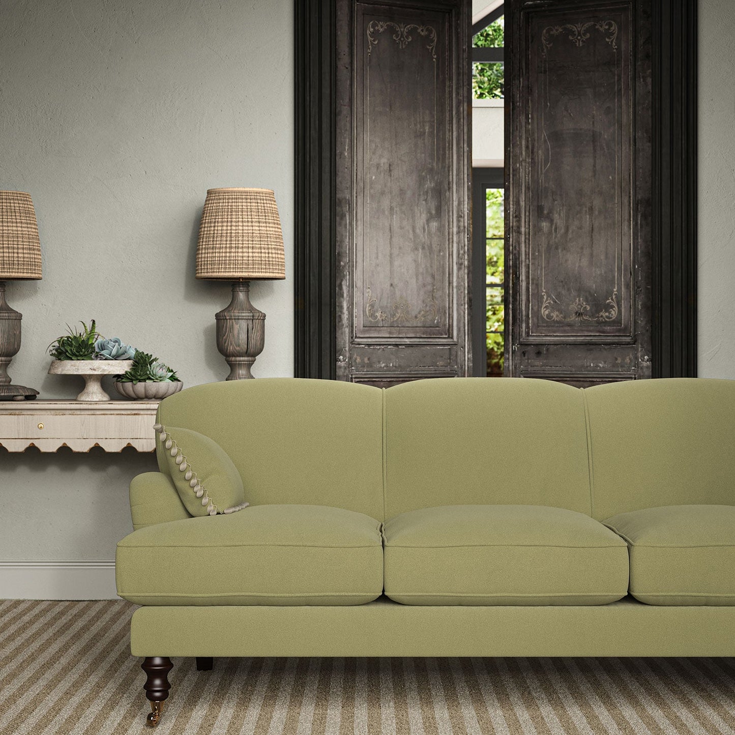 Linwood Romney Matcha FR Made to Measure Curtains