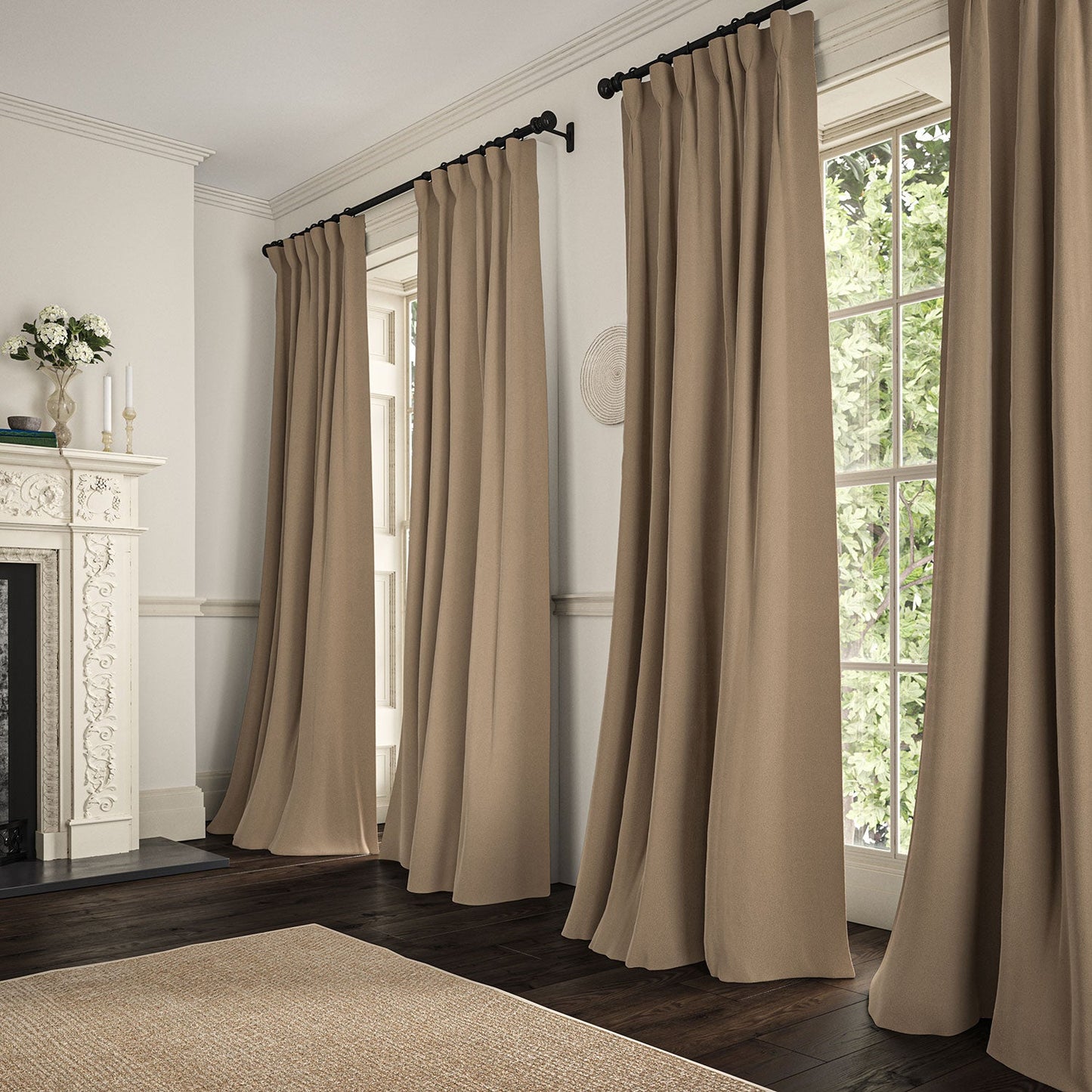 Linwood Romney Natural FR Made to Measure Curtains