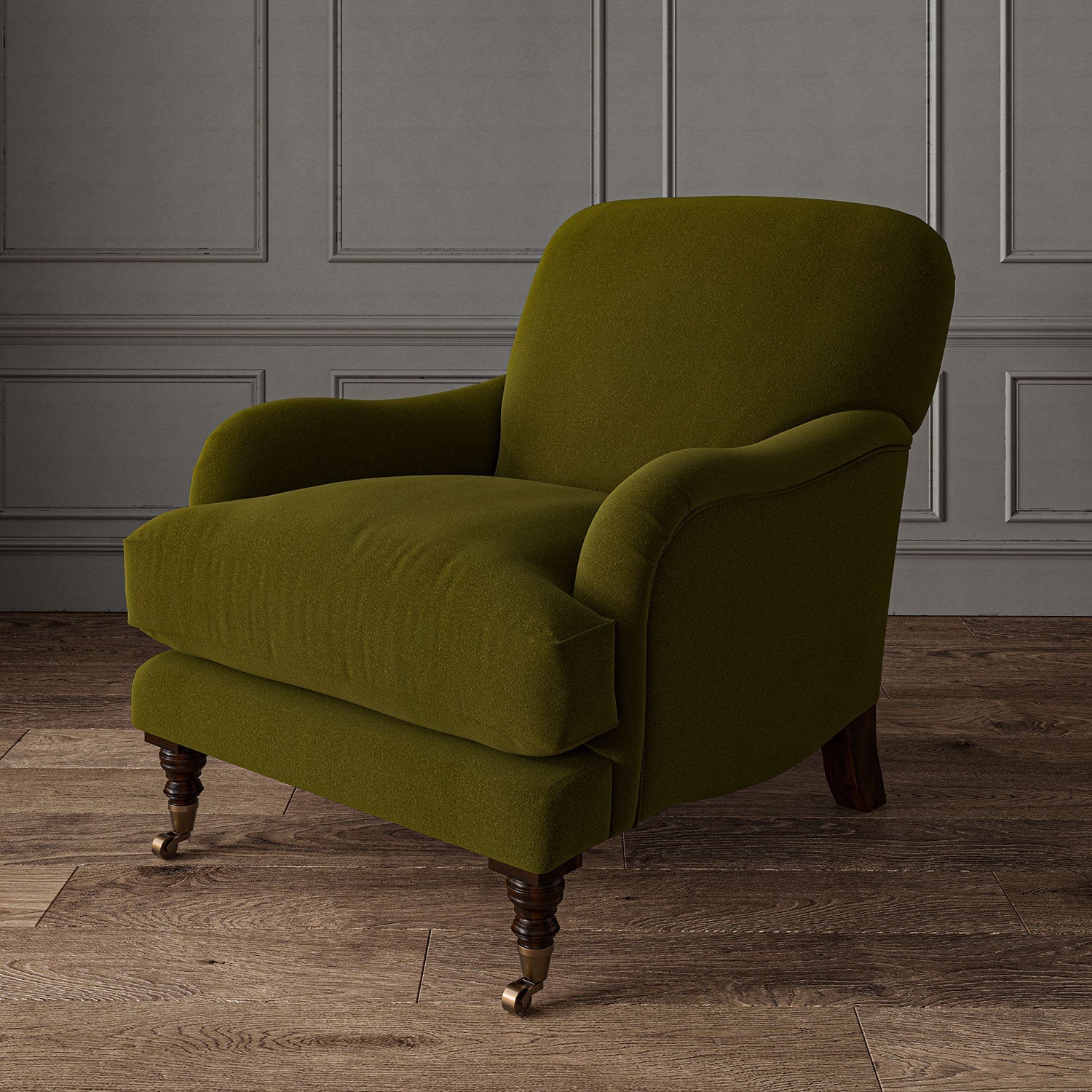 Linwood Romney Olive FR Made to Measure Curtains