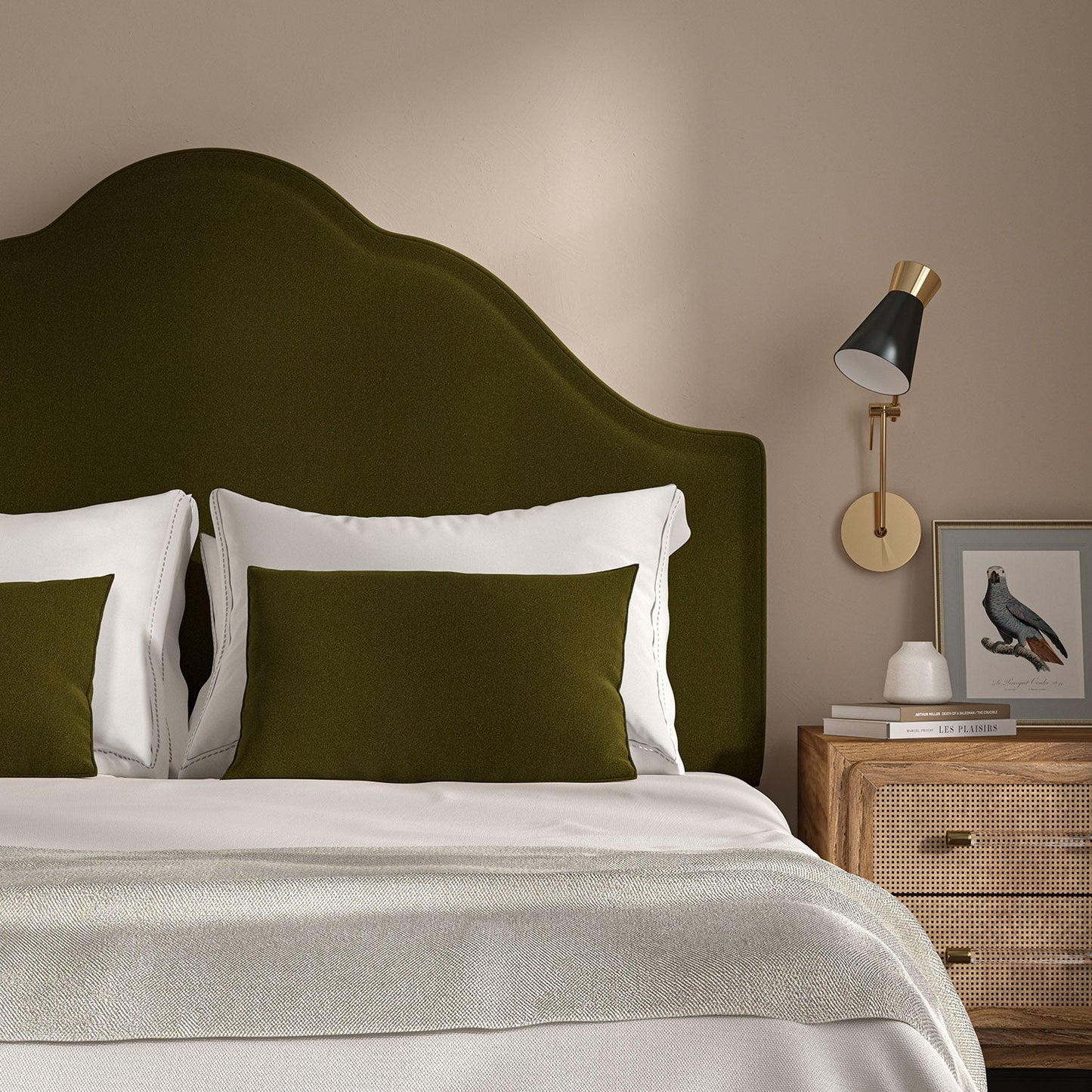 Linwood Romney Olive FR Made to Measure Curtains