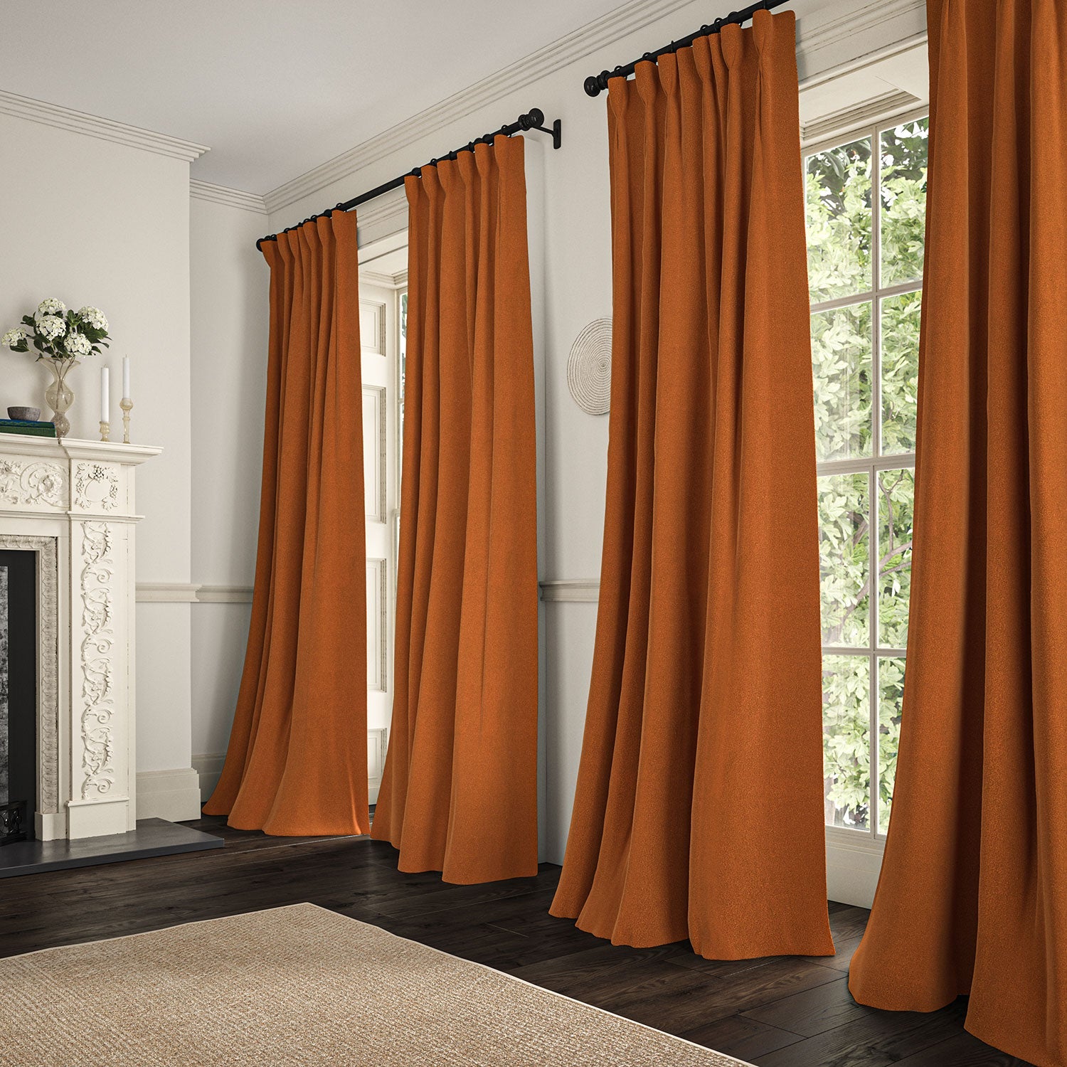Linwood Romney Sienna FR Made to Measure Curtains