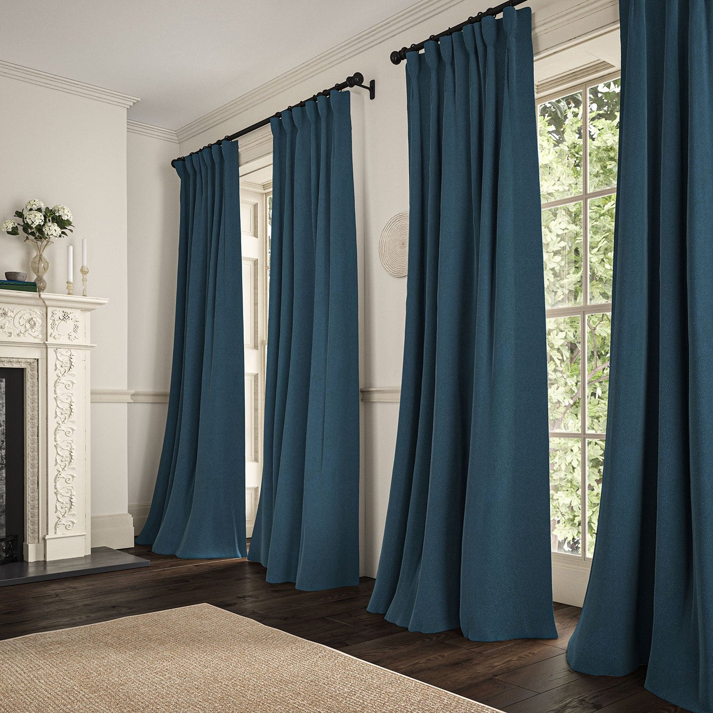 Linwood Romney Teal FR Made to Measure Curtains