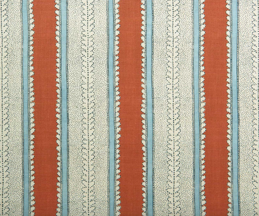 Rust - Dimity Stripe Linen by Linwood - fabric
