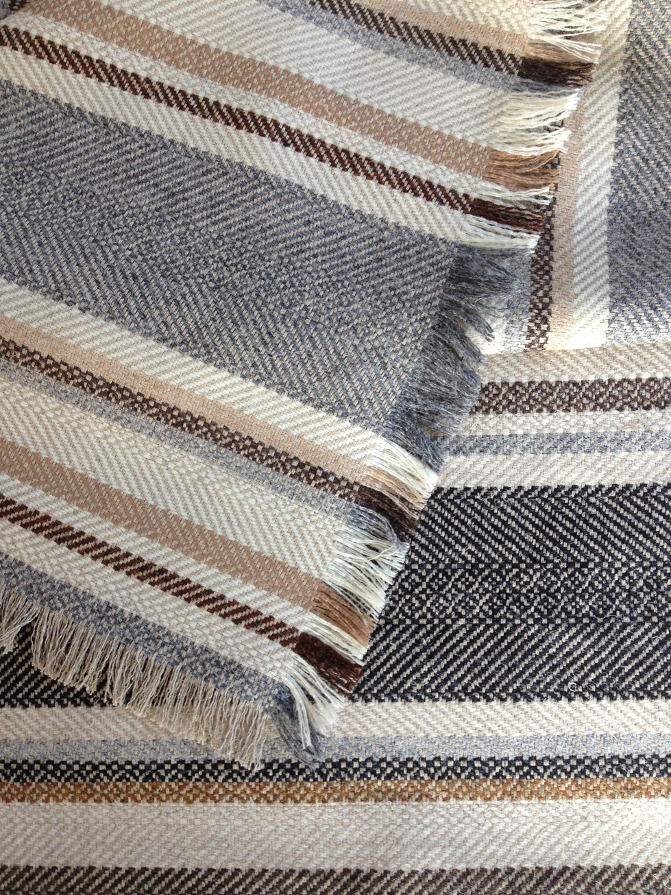Lewis & Wood Selsley Stripe Slate Made to Measure Curtains – lifestyle photograph