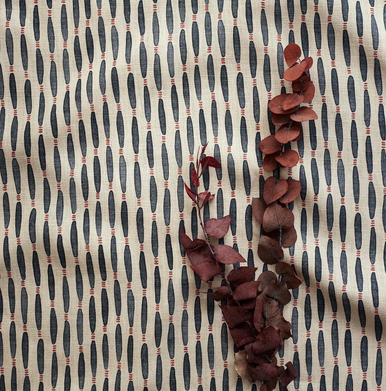 Linwood Smocked Squid Ink Made to Measure Curtains