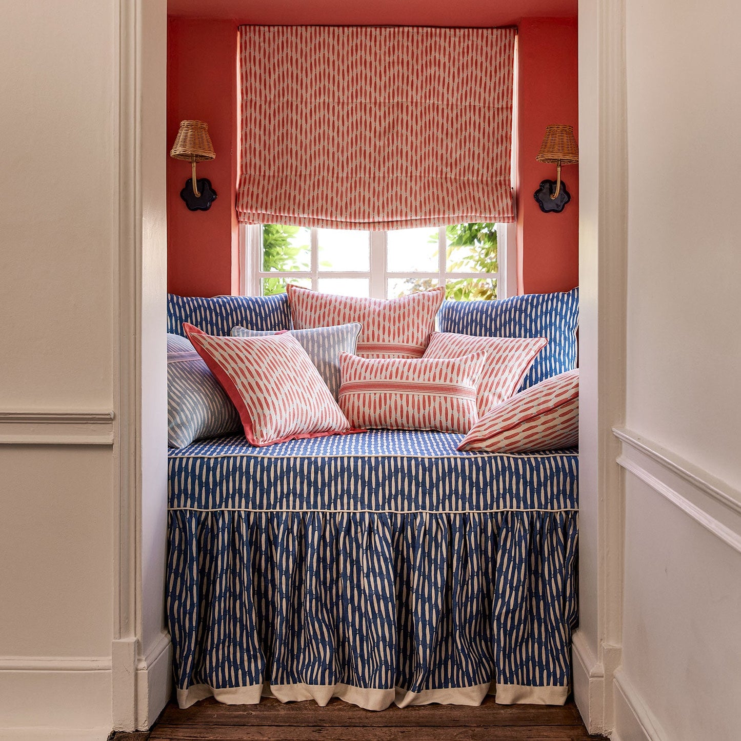 Linwood Smocked Coral Made to Measure Curtains
