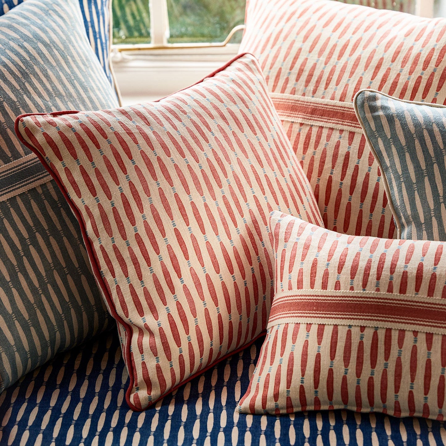 Linwood Smocked Coral Made to Measure Curtains