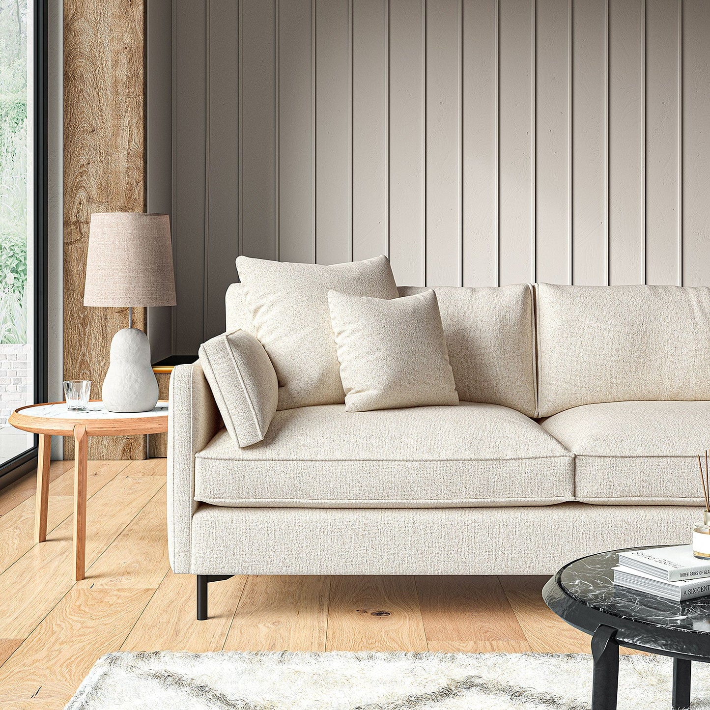 Linwood Sienna Almond FR Made to Measure Curtains