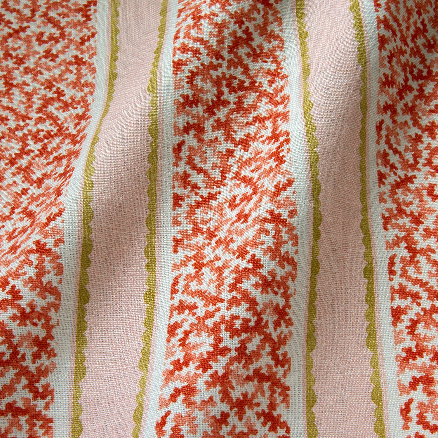 Linwood Garden Gate Strawberry Mousse FR Made to Measure Curtains