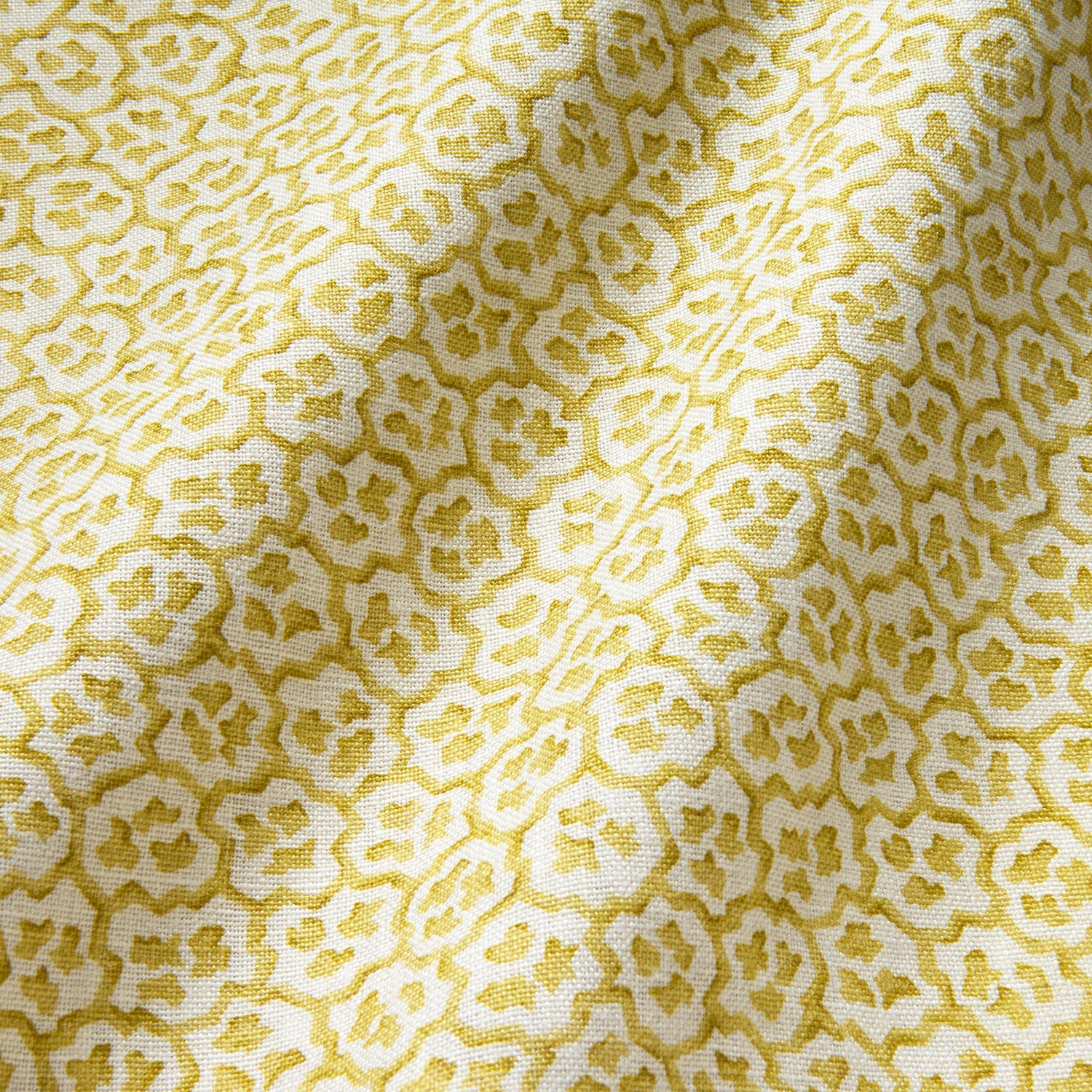 Linwood Hopscotch Mustard FR Made to Measure Curtains