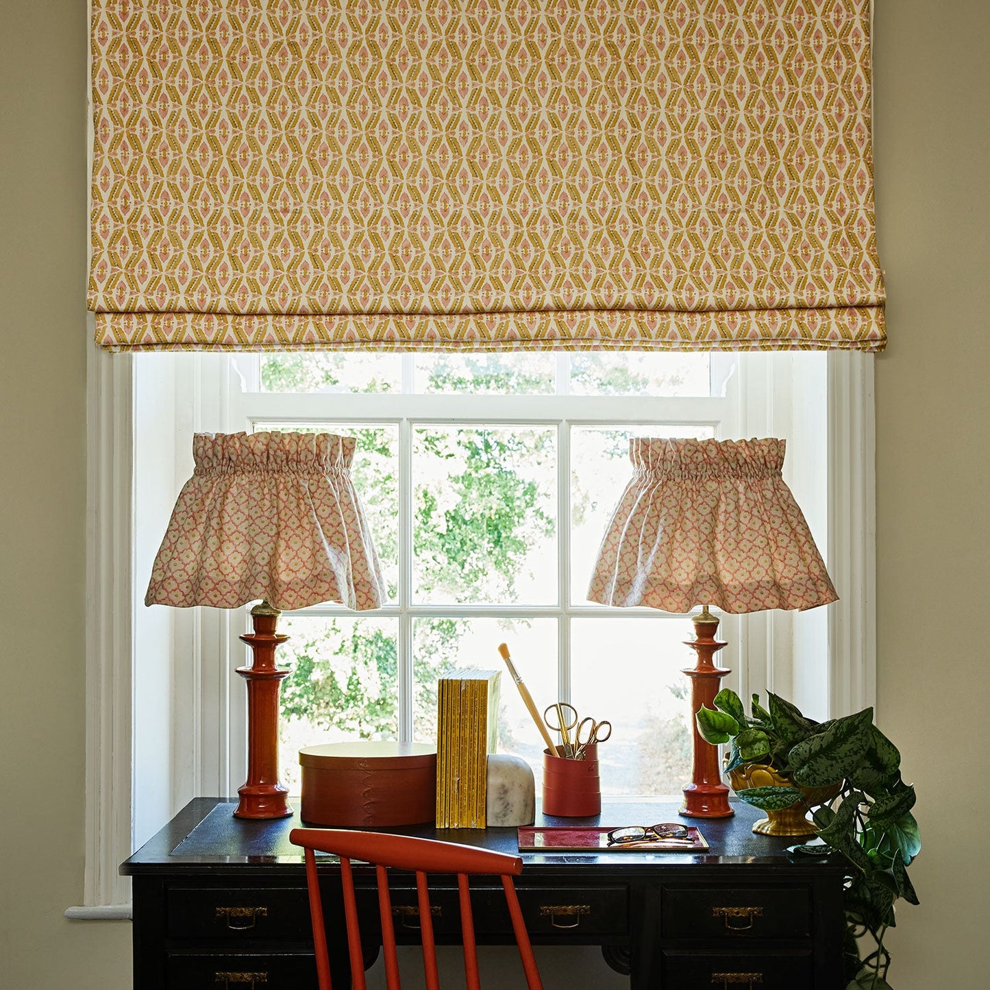 Linwood Leap Frog Battenburg Made to Measure Curtains