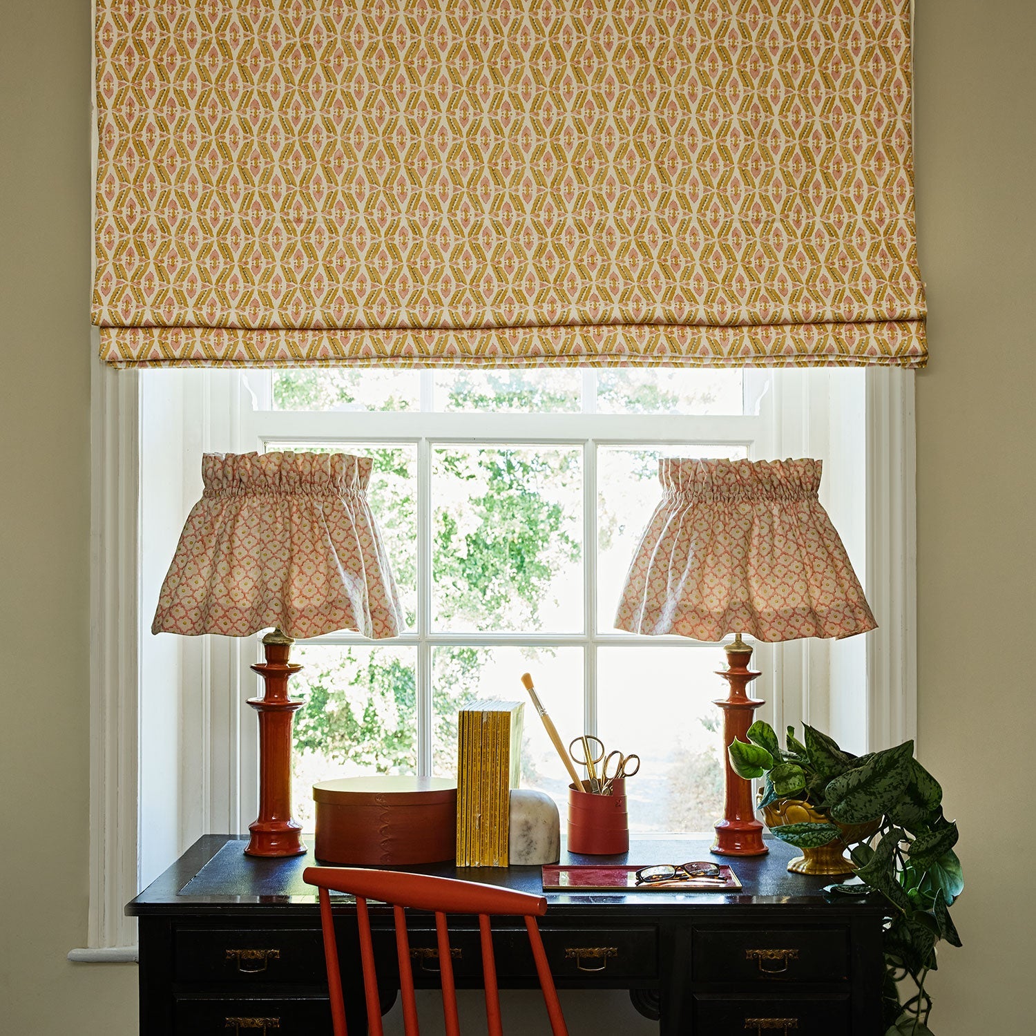Linwood Leap Frog Battenburg Made to Measure Curtains