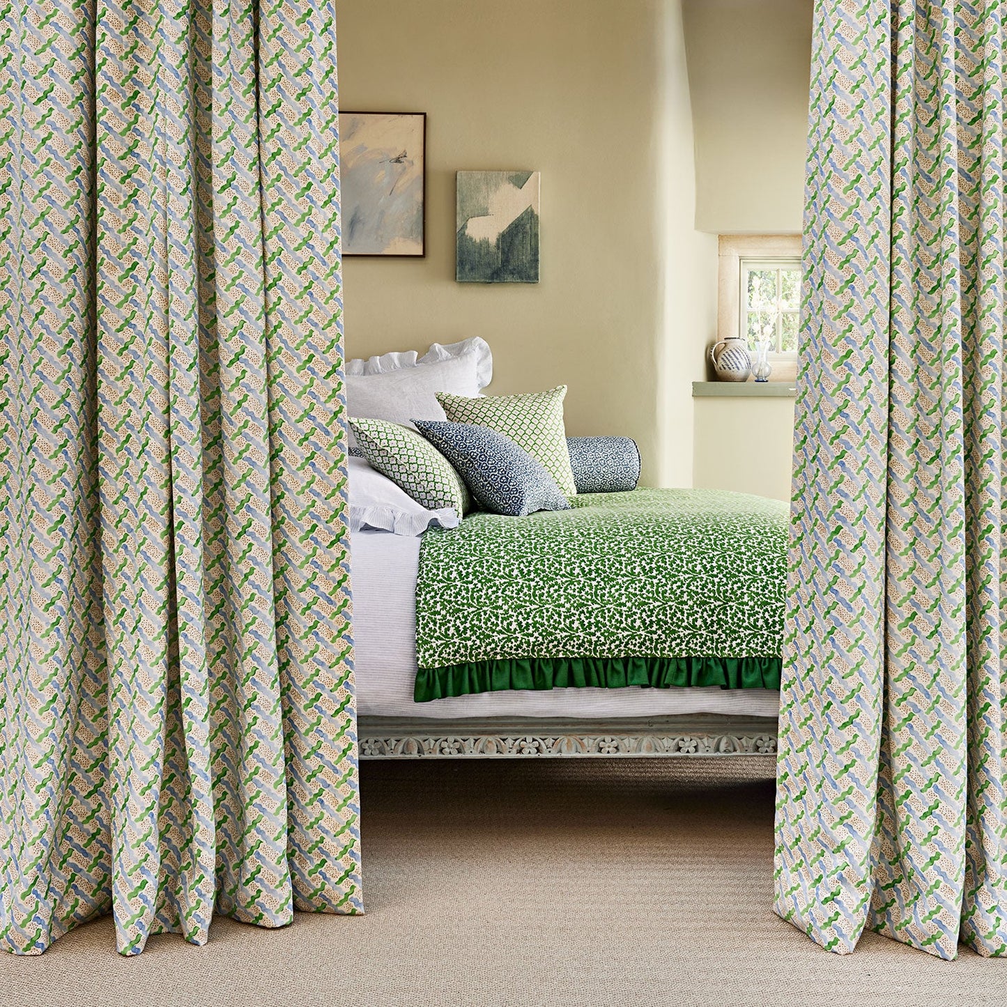 Linwood Maypole Peacock FR Made to Measure Curtains