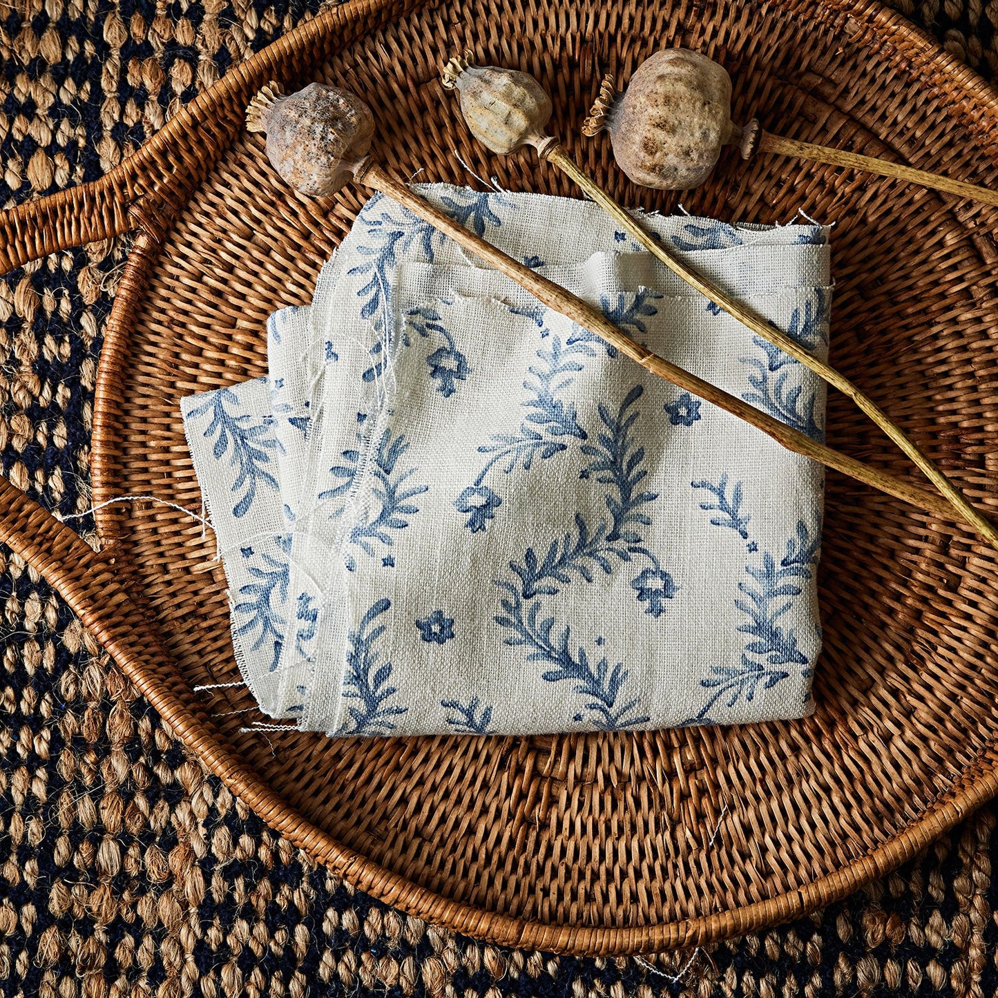 Linwood Magic Lantern Sea Holly Made to Measure Curtains