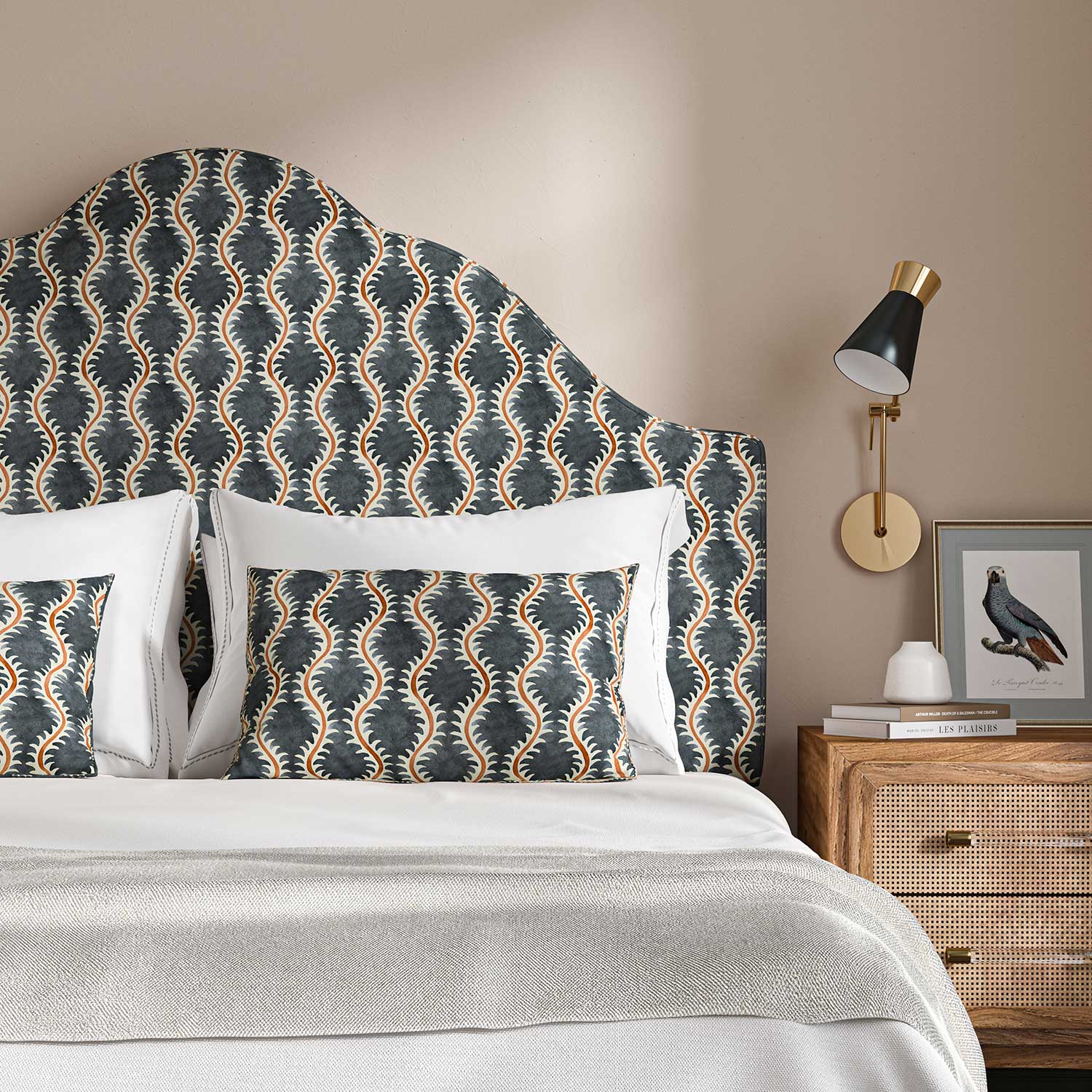 Linwood Helter Skelter Slate Linen FR Made to Measure Curtains