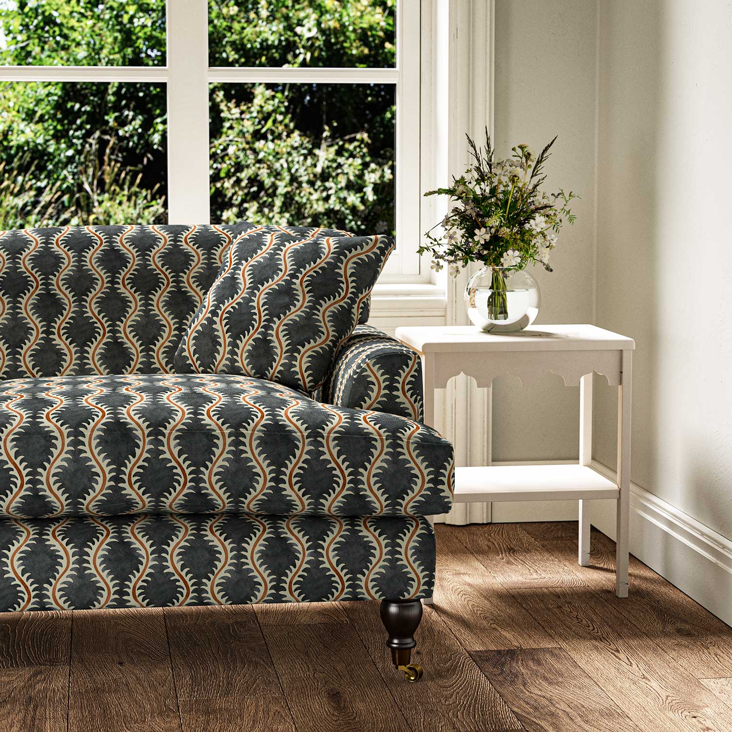 Linwood Helter Skelter Slate Made to Measure Curtains