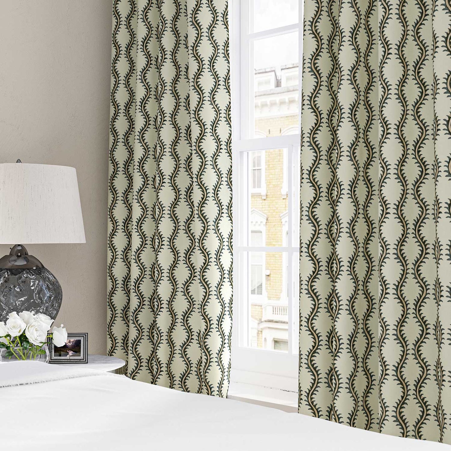 Linwood Helter Skelter Nile Linen FR Made to Measure Curtains