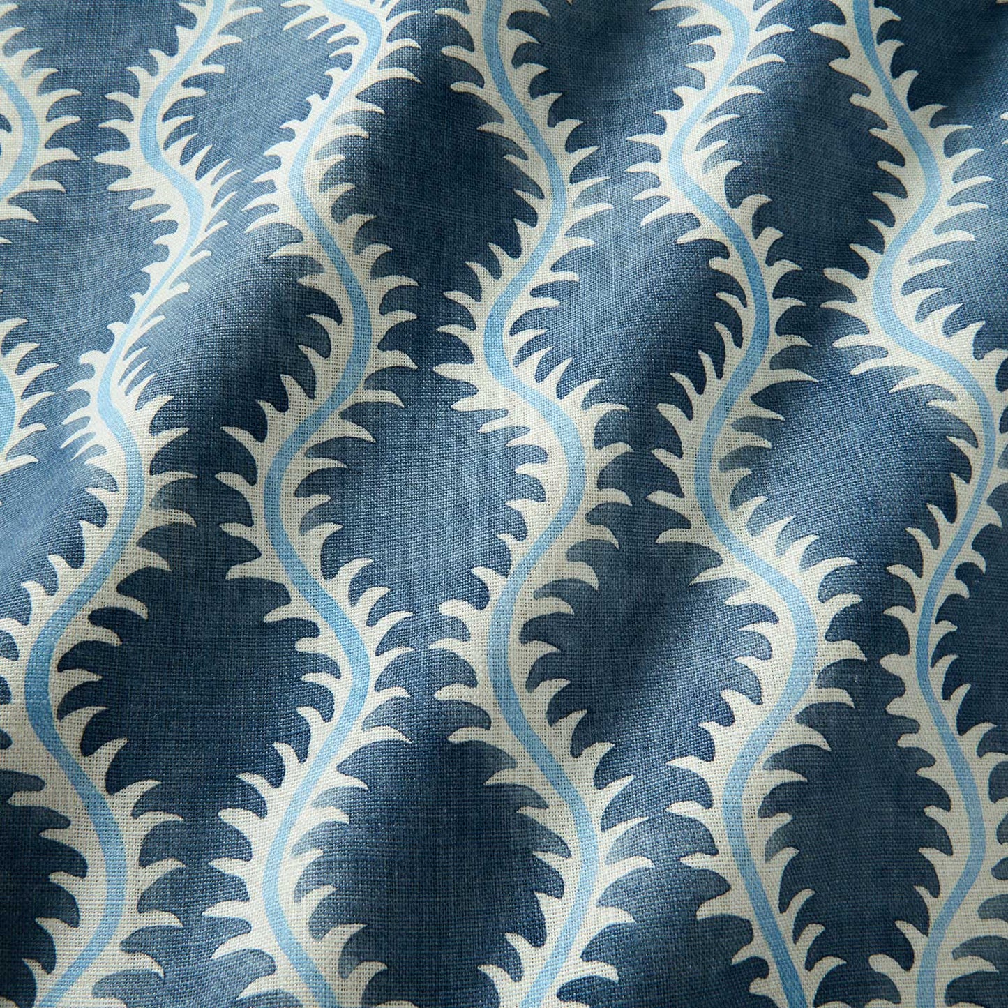 Linwood Helter Skelter Adriatic Linen FR Made to Measure Curtains