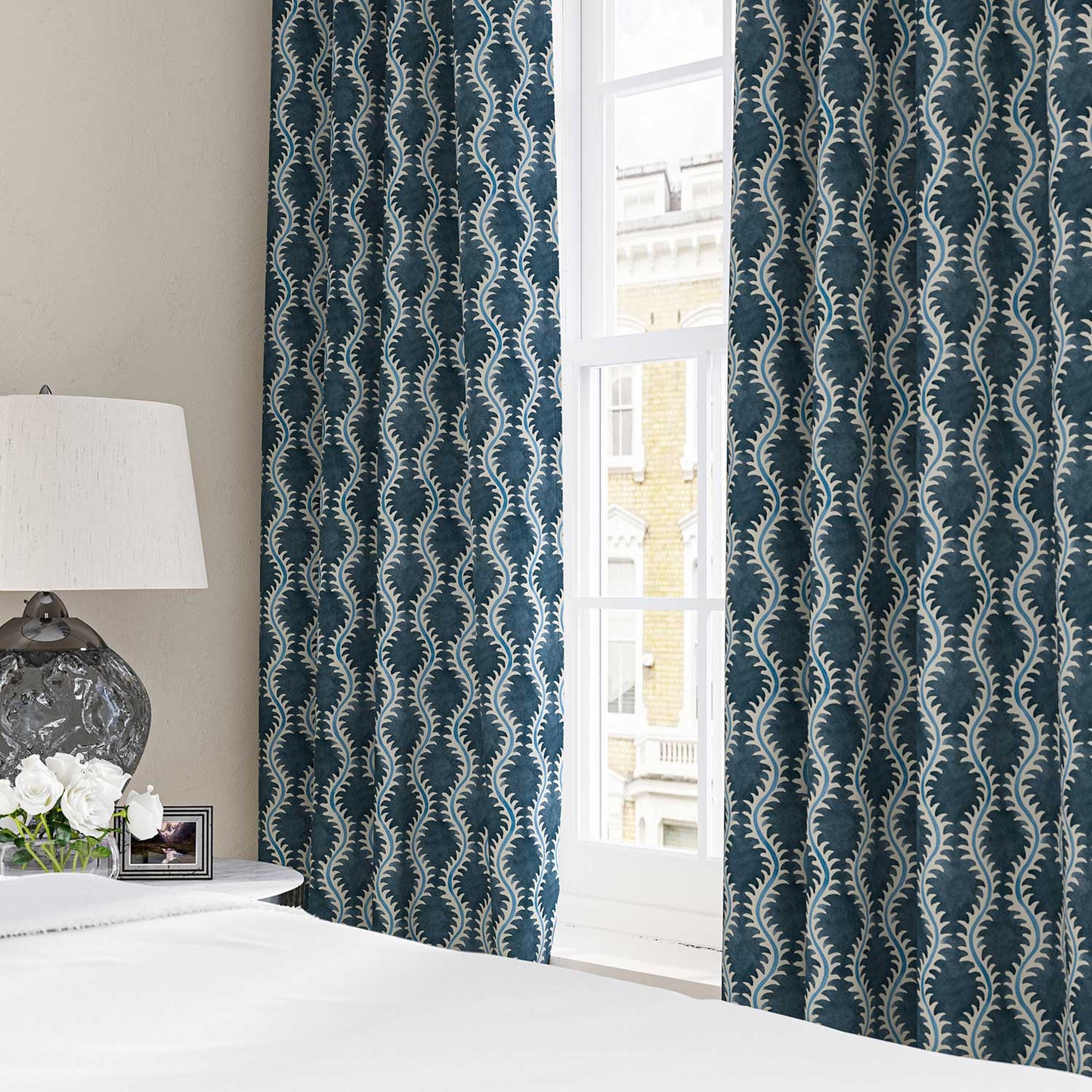 Linwood Helter Skelter Adriatic Made to Measure Curtains