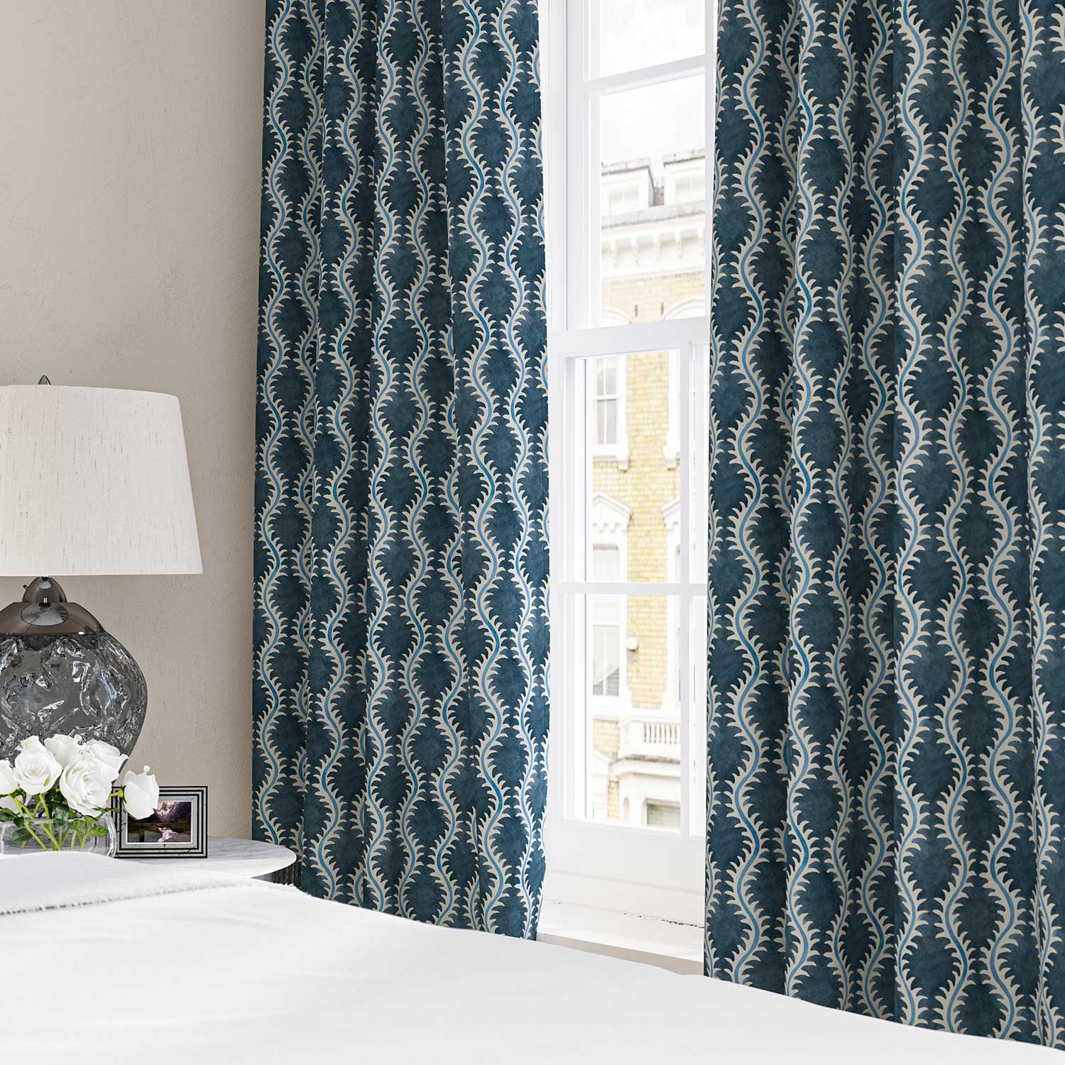 Linwood Helter Skelter Adriatic Made to Measure Curtains