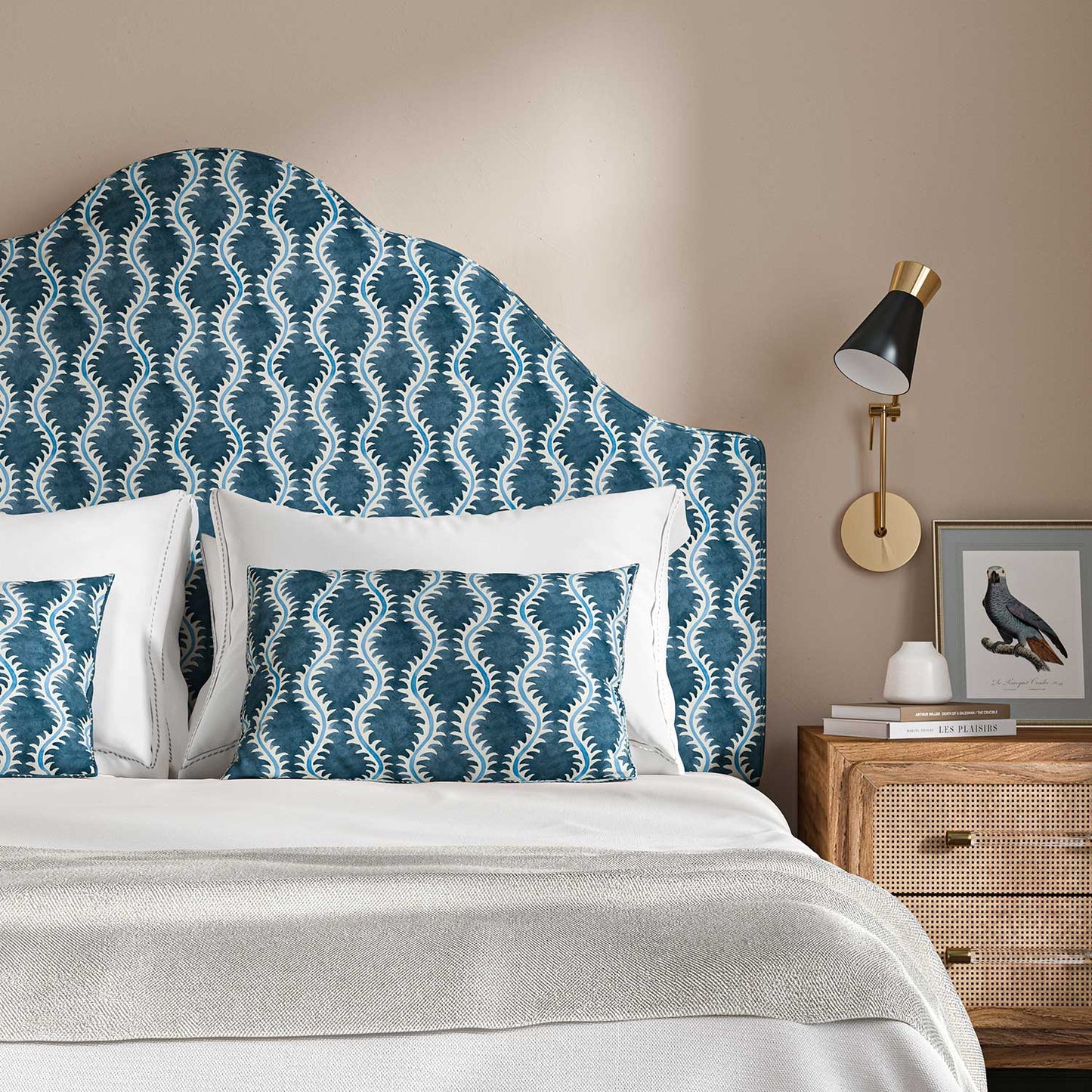 Linwood Helter Skelter Adriatic Linen FR Made to Measure Curtains