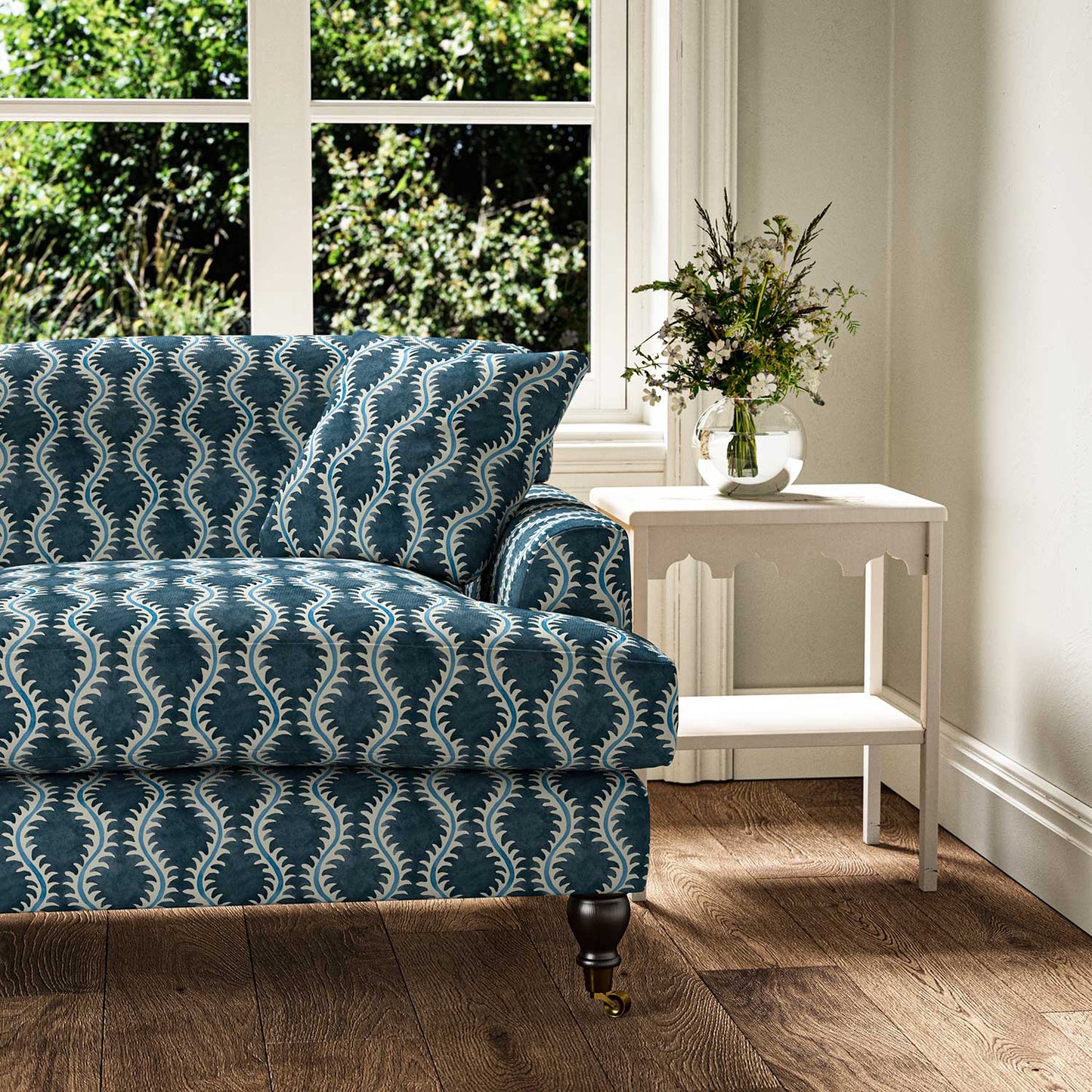 Linwood Helter Skelter Adriatic Linen FR Made to Measure Curtains