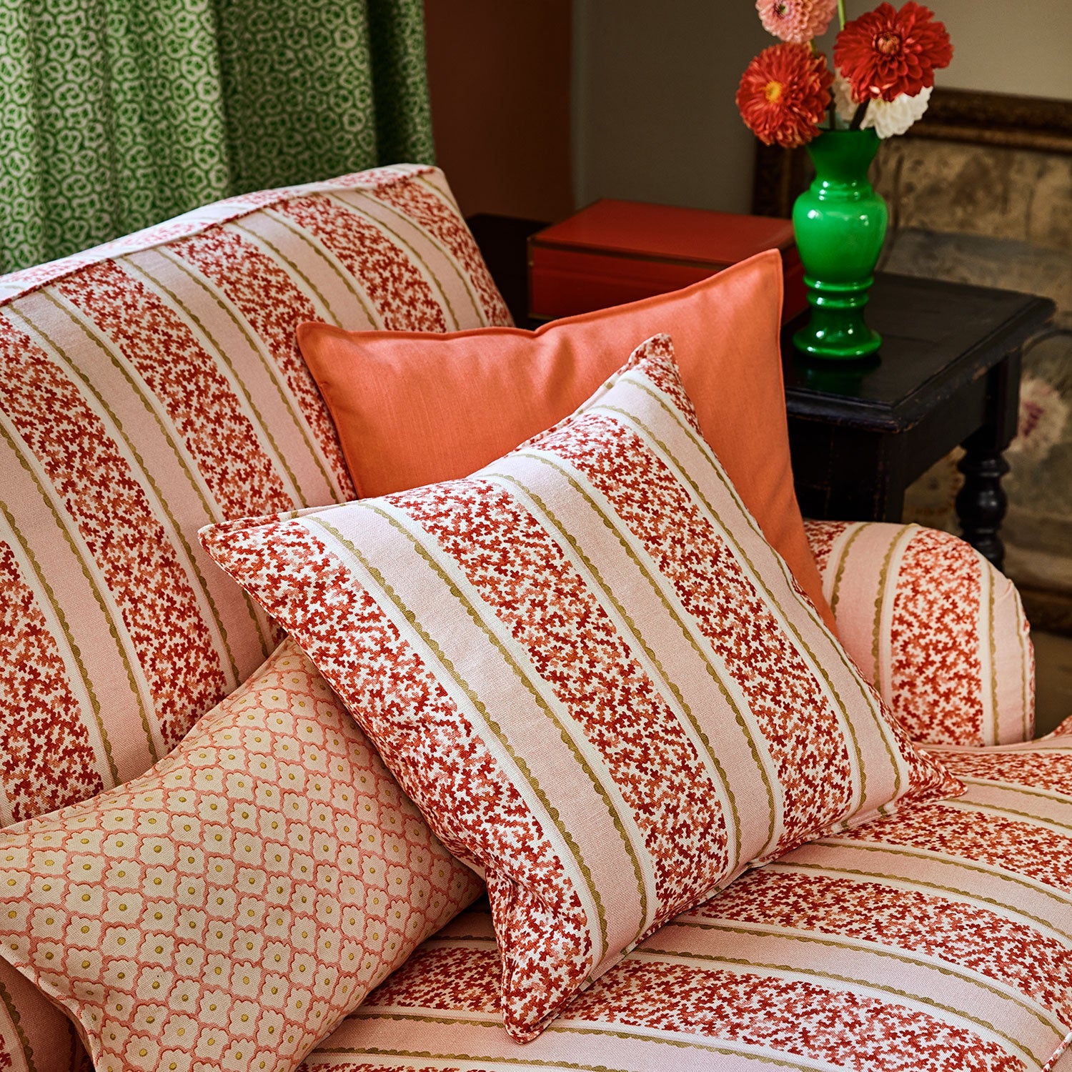 Linwood Garden Gate Strawberry Mousse Made to Measure Curtains