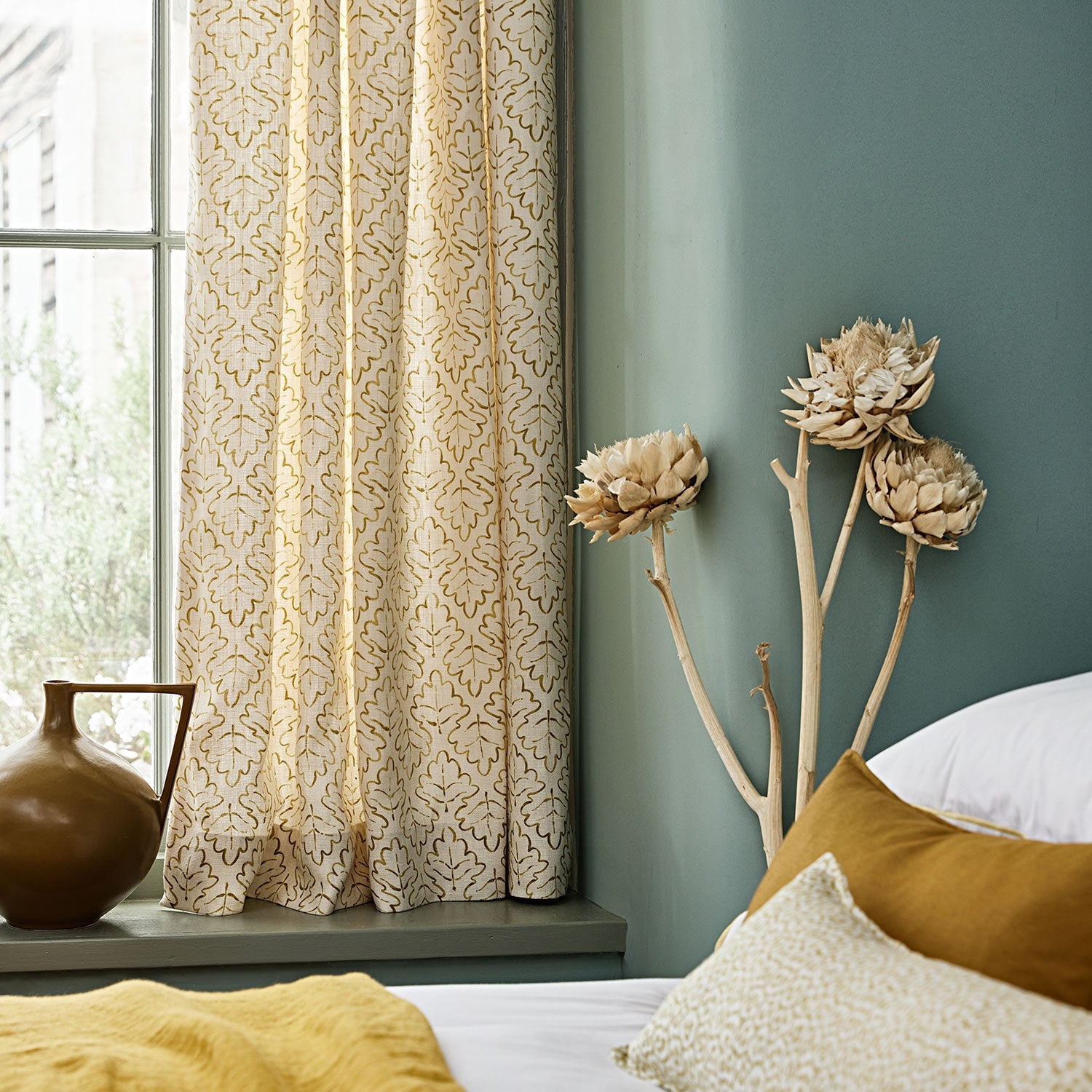 Linwood Maze Ochre Made to Measure Curtains