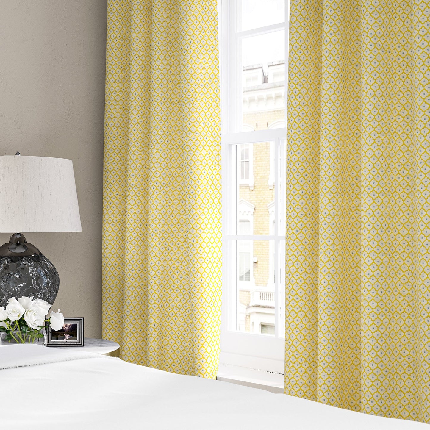 Linwood Buttons Lemon Drops Made to Measure Curtains