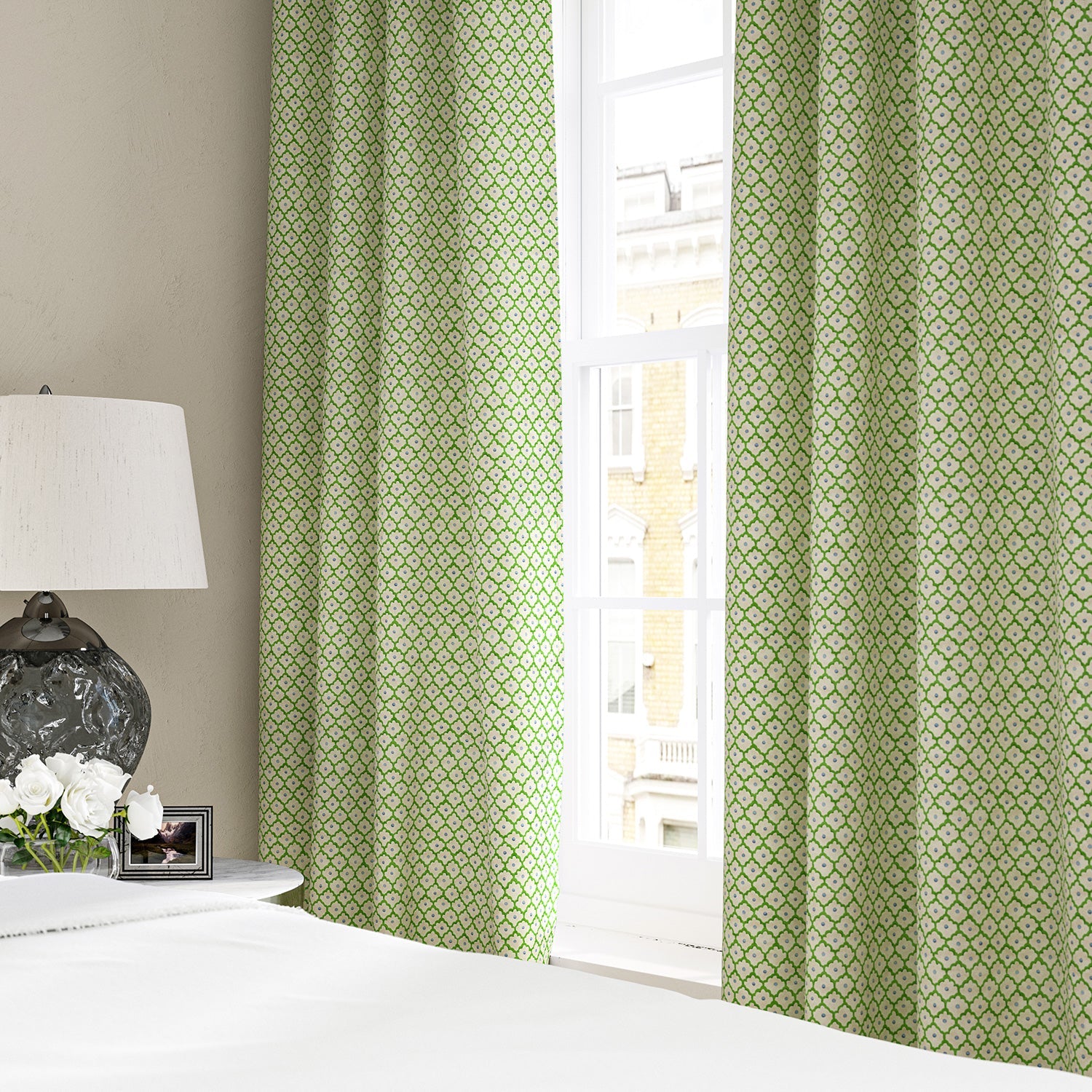 Linwood Buttons Mint Made to Measure Curtains