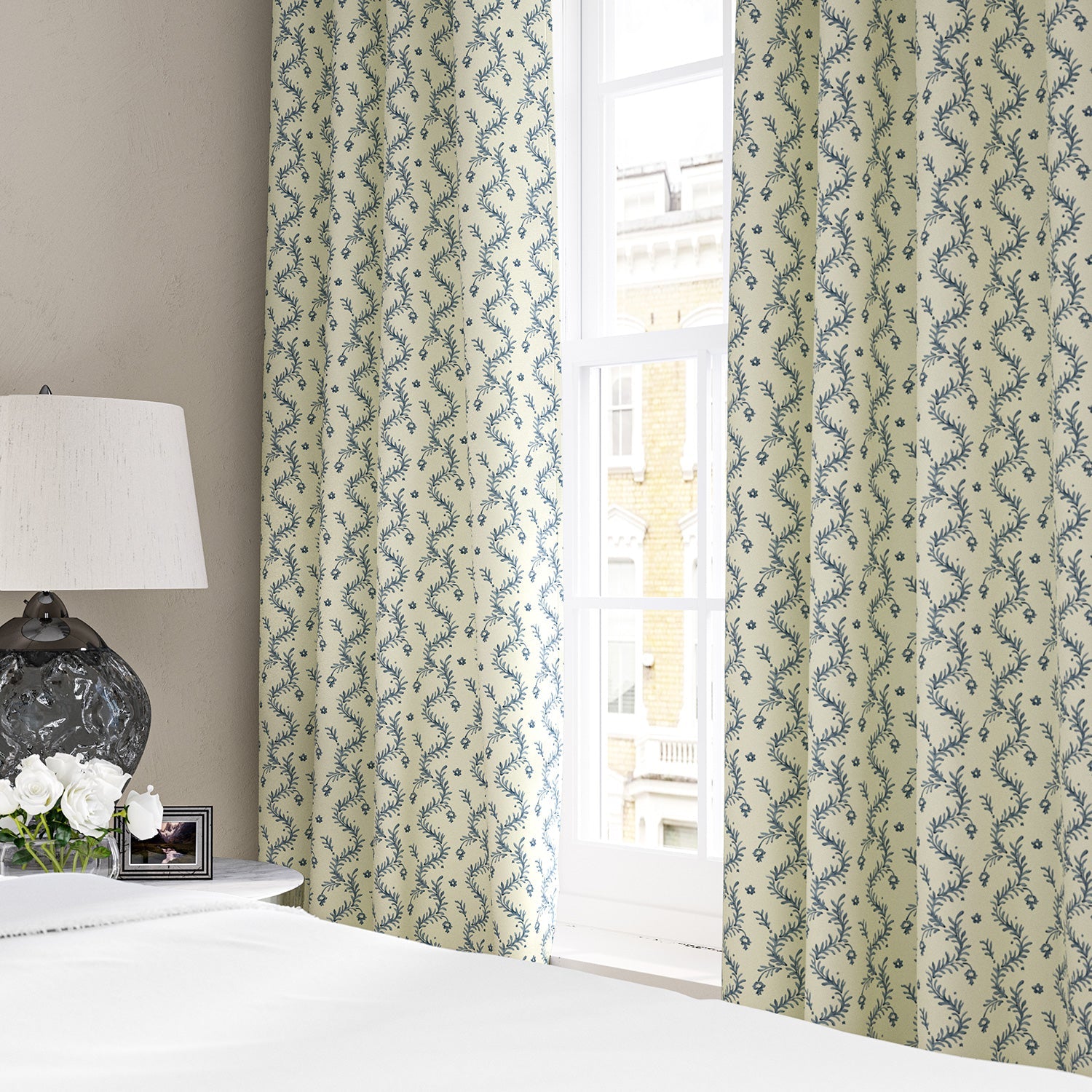 Linwood Magic Lantern Sea Holly FR Made to Measure Curtains