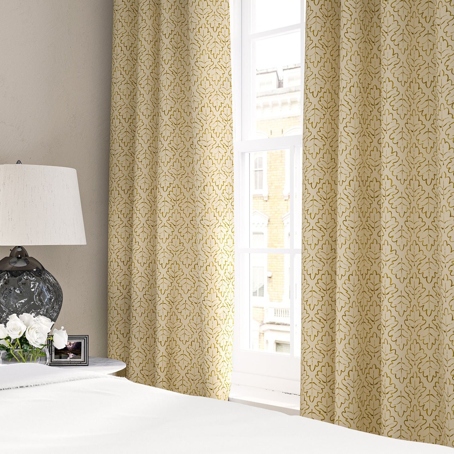 Linwood Maze Ochre Made to Measure Curtains