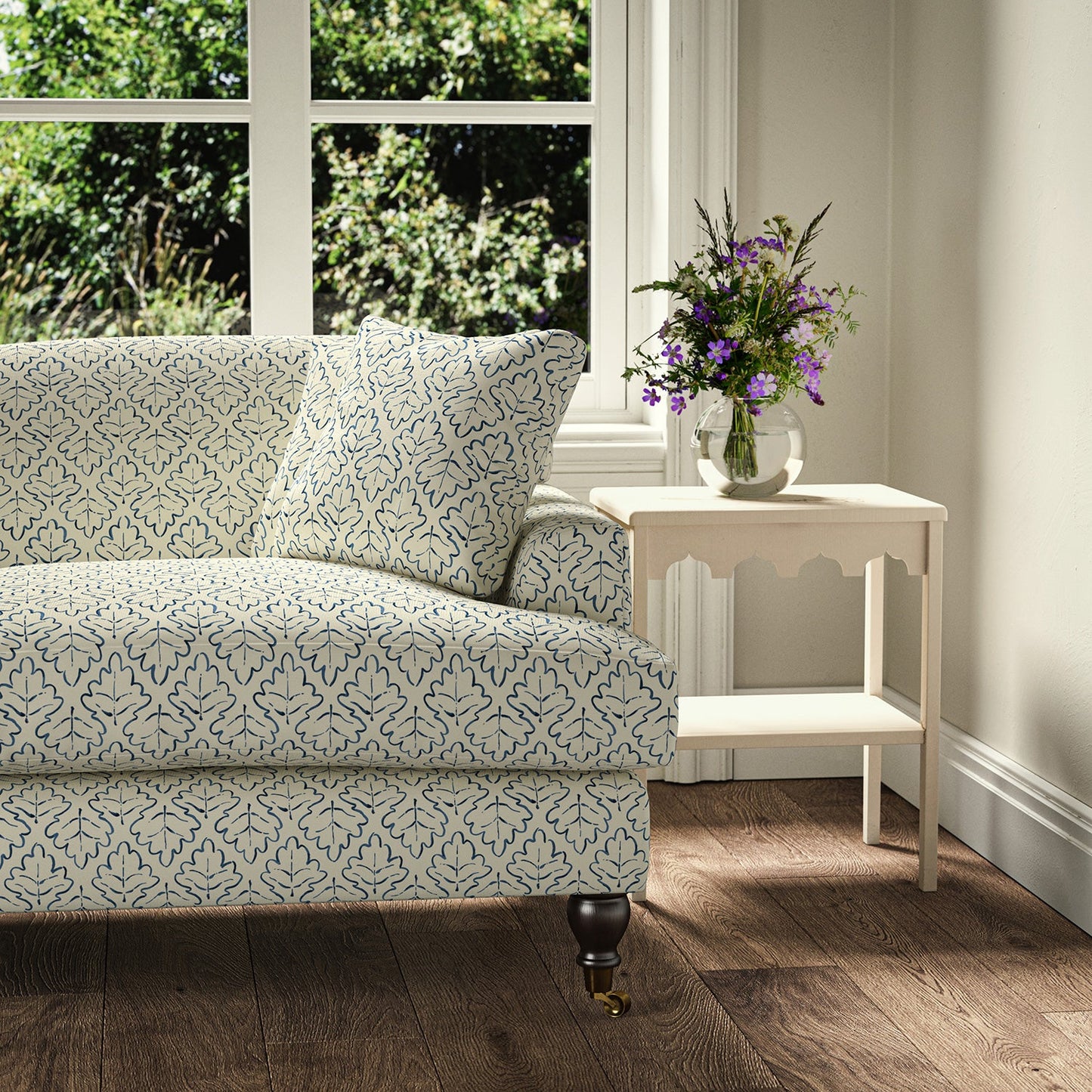 Linwood Maze Indigo FR Made to Measure Curtains