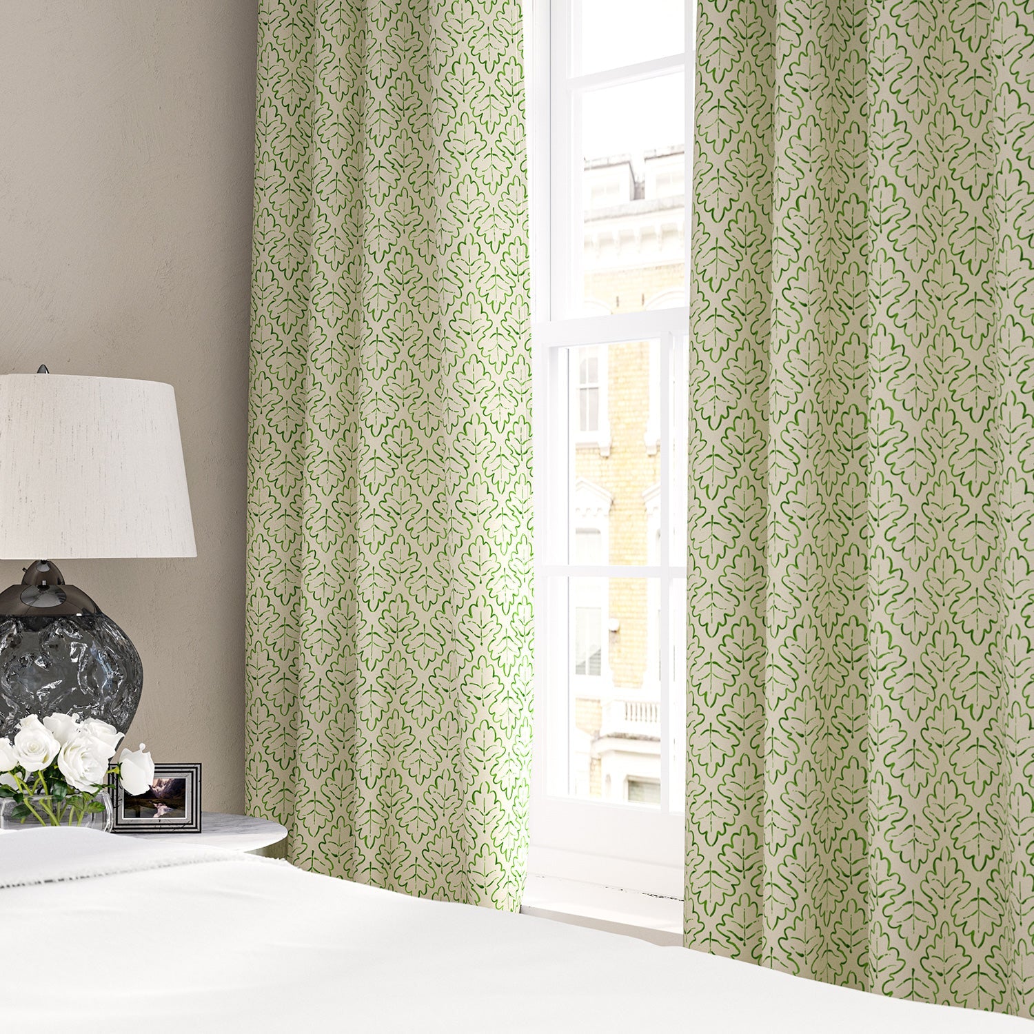 Linwood Maze Shamrock FR Made to Measure Curtains