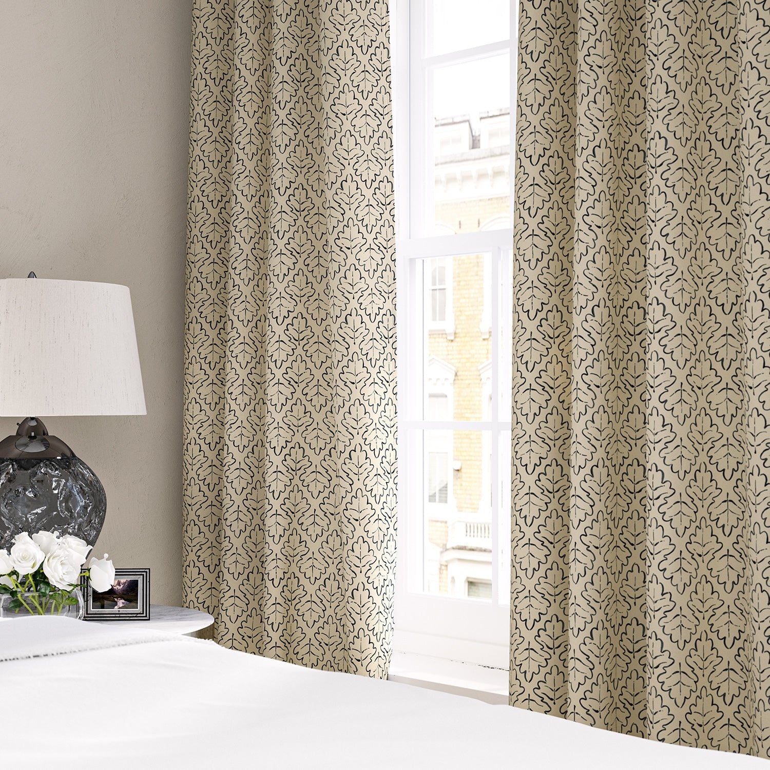 Linwood Maze Midnight Made to Measure Curtains