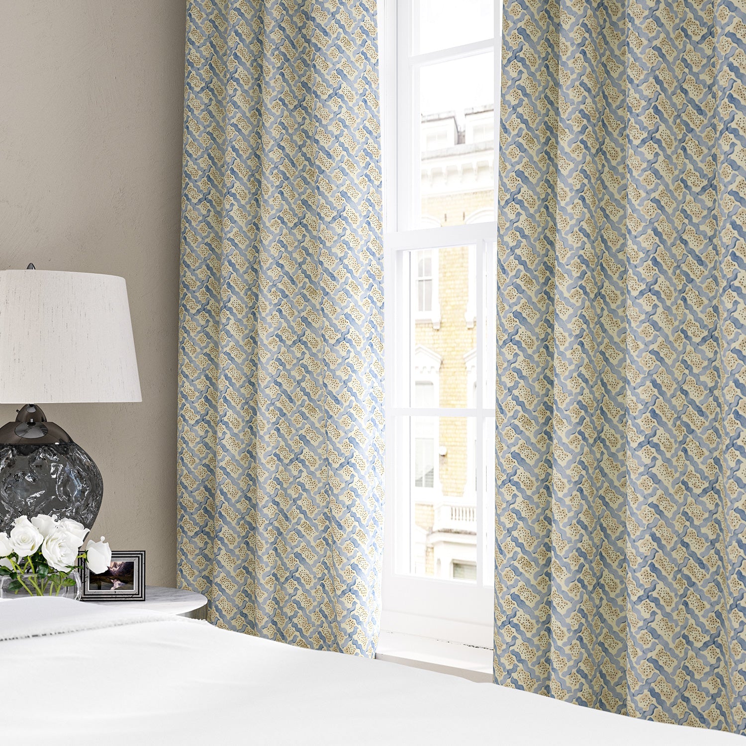 Linwood Maypole Pansy FR Made to Measure Curtains