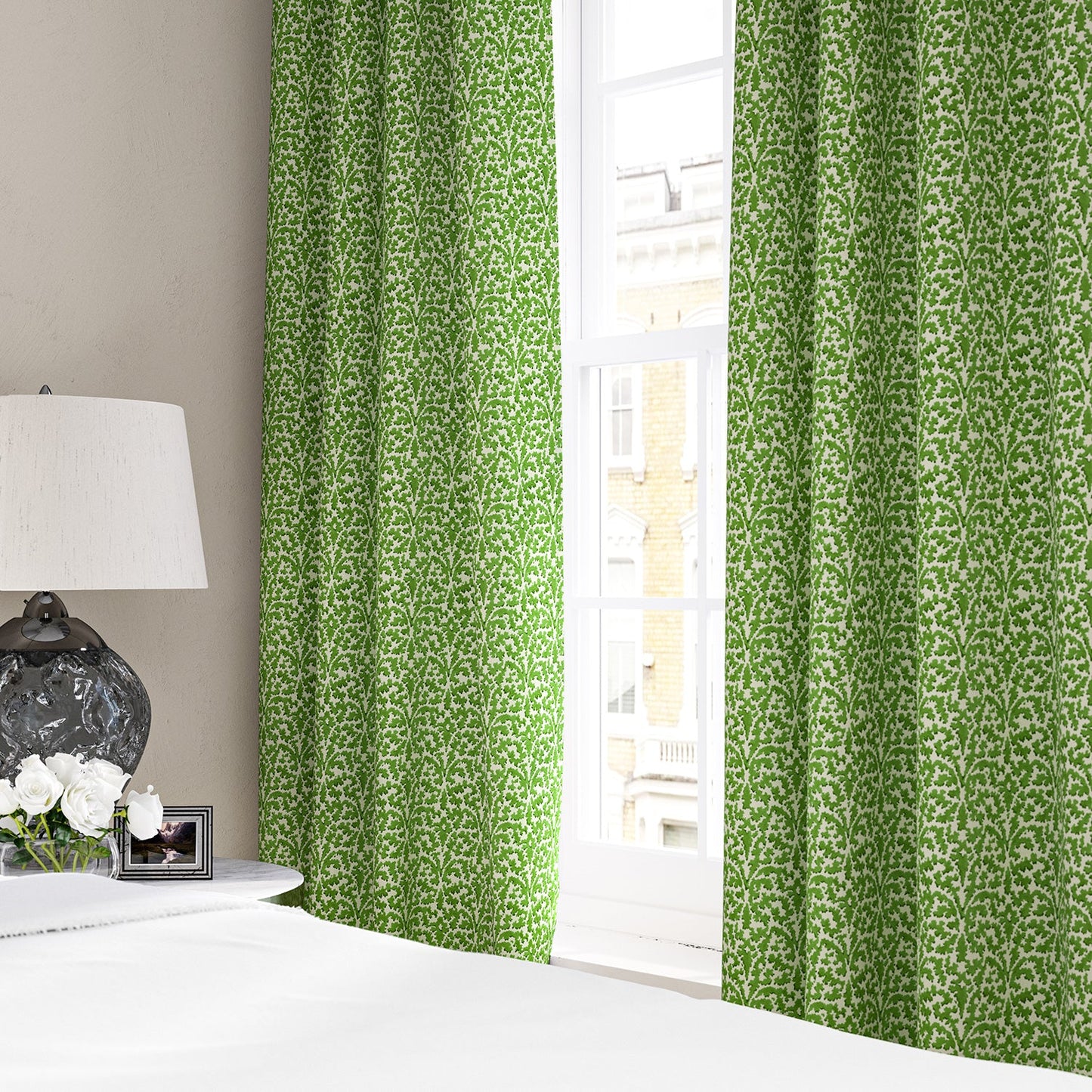 Linwood Bagatelle Moss Made to Measure Curtains