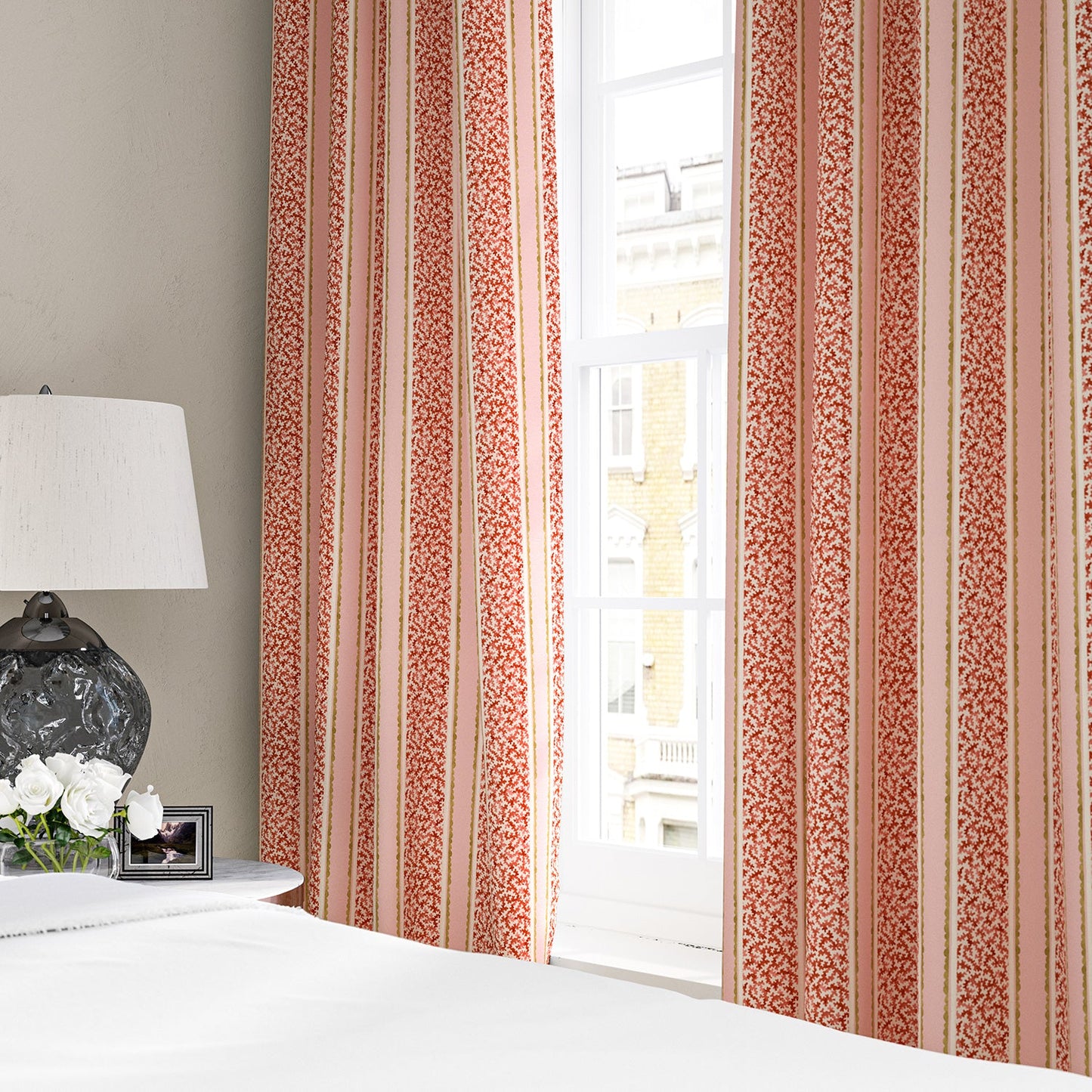 Linwood Garden Gate Strawberry Mousse Made to Measure Curtains