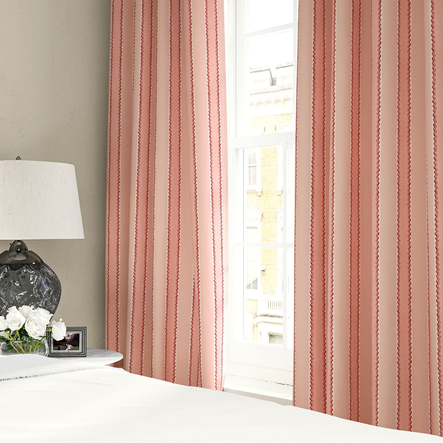 Linwood Croquet Rhubarb Made to Measure Curtains