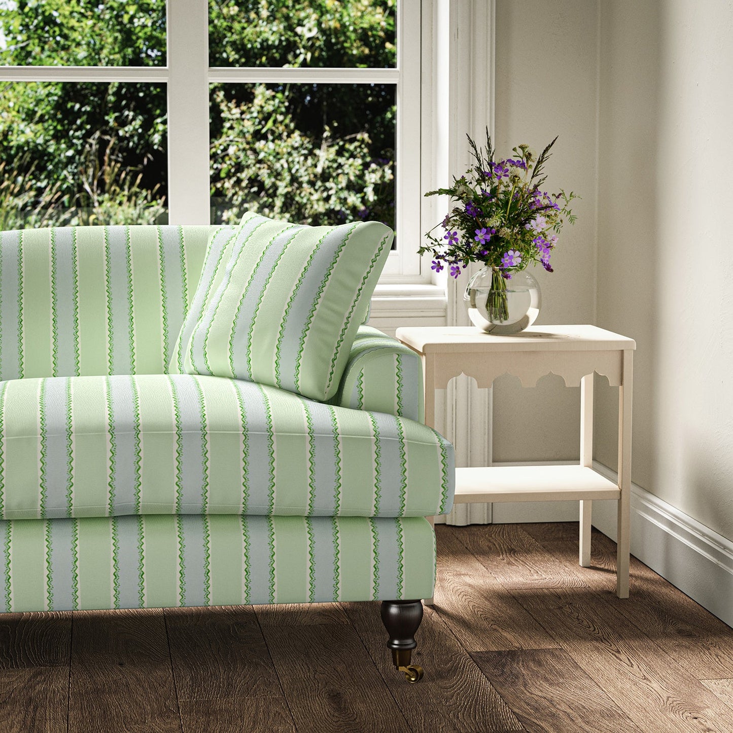 Linwood Croquet Peppermint Made to Measure Curtains