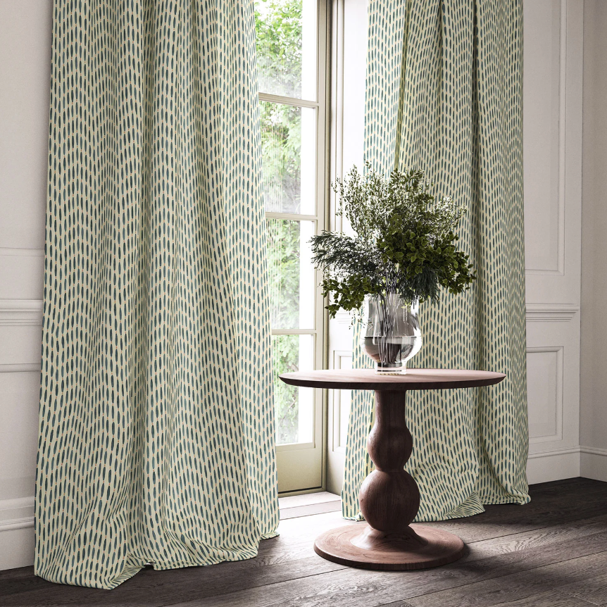 Squid Ink - Smocked by Linwood - Curtains & Roman Blinds cooshy