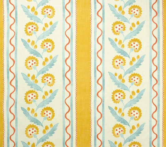 St. Clements - Polly Stripe, Flori Collection by Linwood fabric