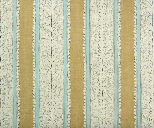 Straw - Dimity Stripe Linen by Linwood fabric