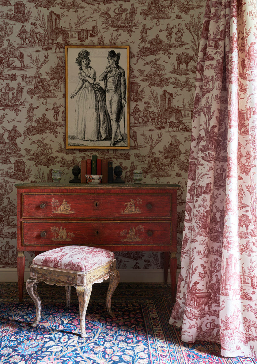 Lewis & Wood Toile Baptiste Rhone Made to Measure Curtains – lifestyle photograph