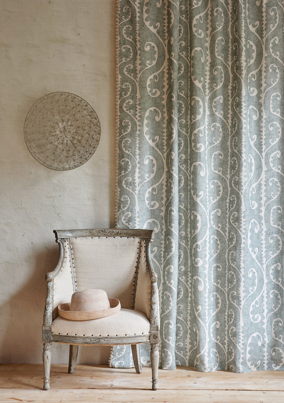 Lewis & Wood Totem Sage Made to Measure Curtains – lifestyle photograph