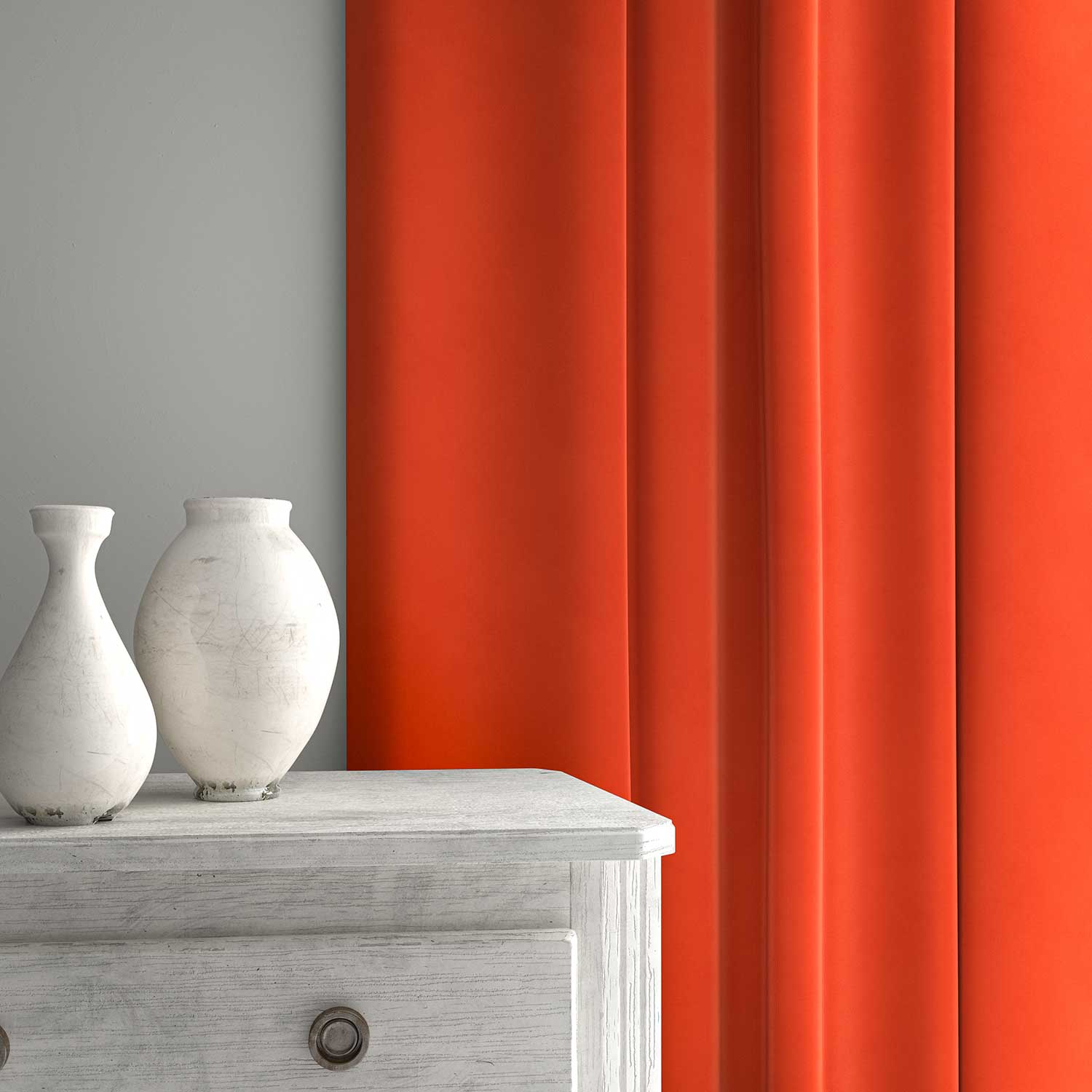 Linwood Tango Velvet Tangerine FR Made to Measure Curtains
